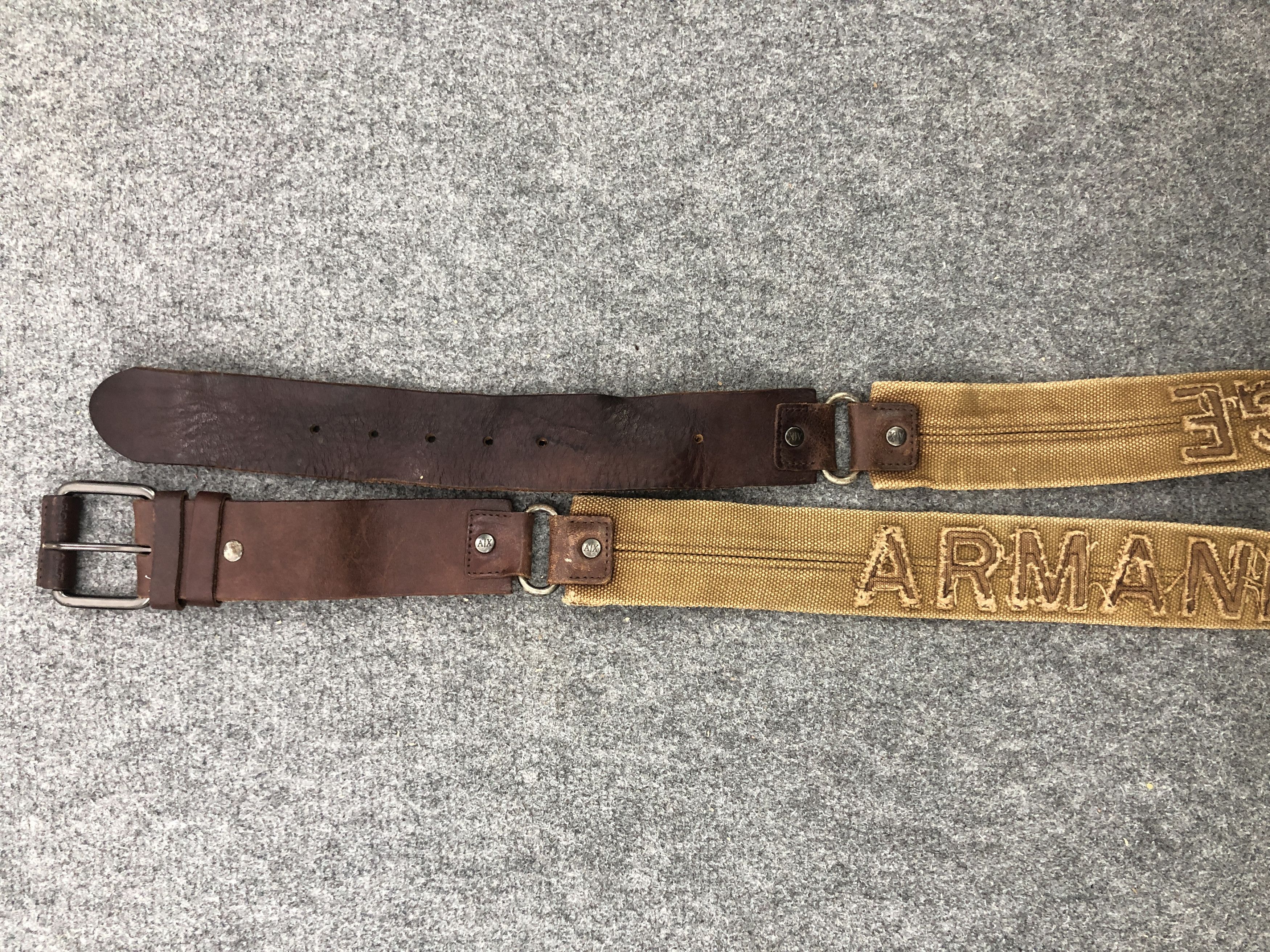 Armani Exchange Vintage Armani Exchange Leather Belt B0043 Size ONE SIZE - 9 Thumbnail