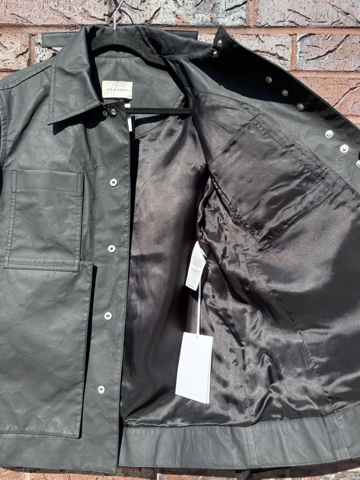 Craig Green SS23 Craig Green Crinkle Waxy Coated Tab Work Jacket Size US S / EU 44-46 / 1 - 5 Thumbnail