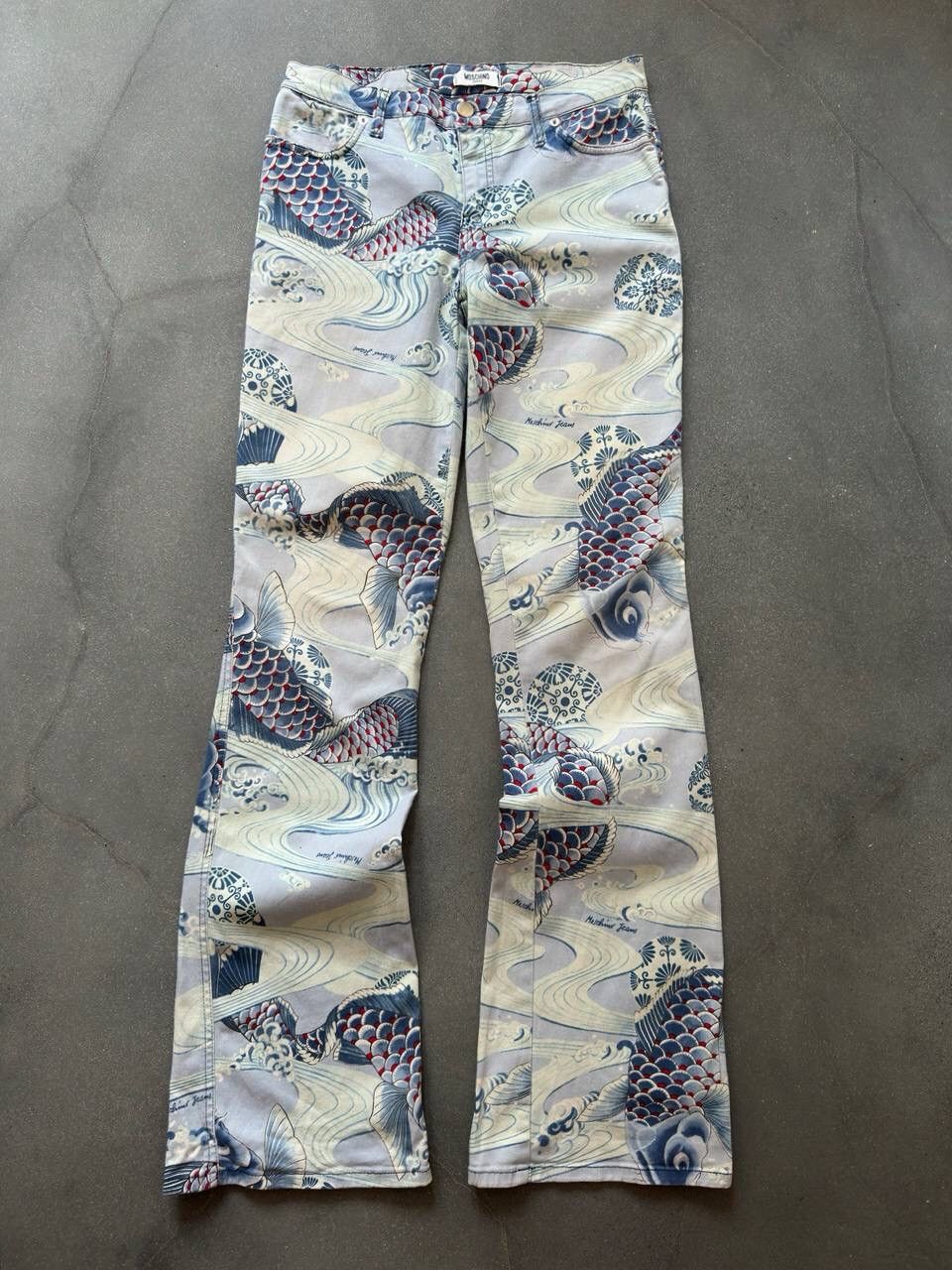 Moschino Moschino Japanese Koi Fish Retro Pants Size 28" / US 6 / IT 42 - 1 Thumbnail