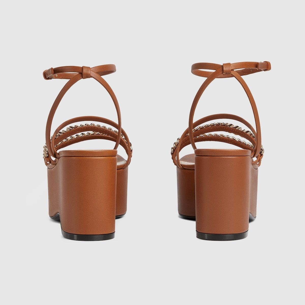 Gucci oc11z1025 Signoria Flatform Sandals in Brown Size US 10 / IT 40 - 4 Thumbnail