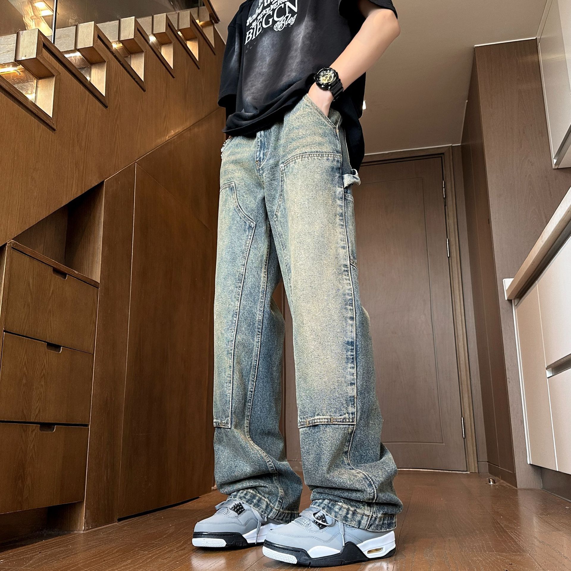 Japanese Brand × Jean Retro loose high street wide leg jeans Size US 32 / EU 48 - 1 Thumbnail