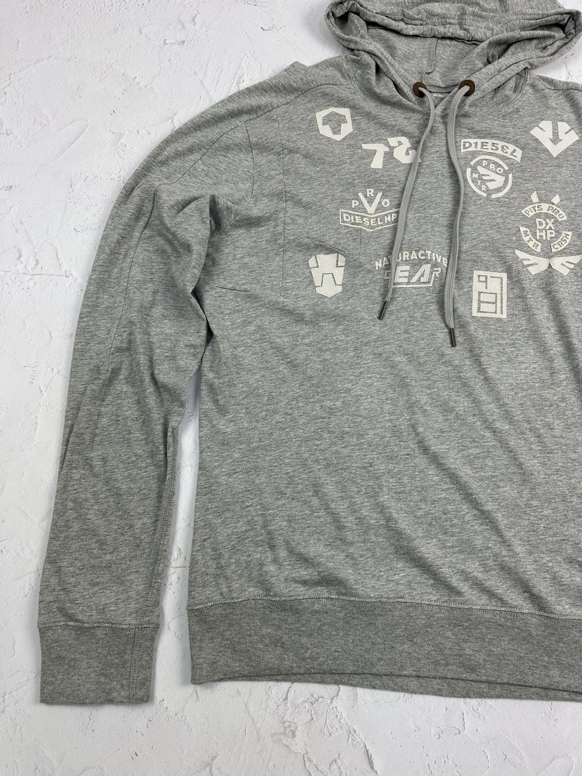 Diesel Diesel Vintage Grey Logo Light Hoodie Size US M / EU 48-50 / 2 - 2 Thumbnail