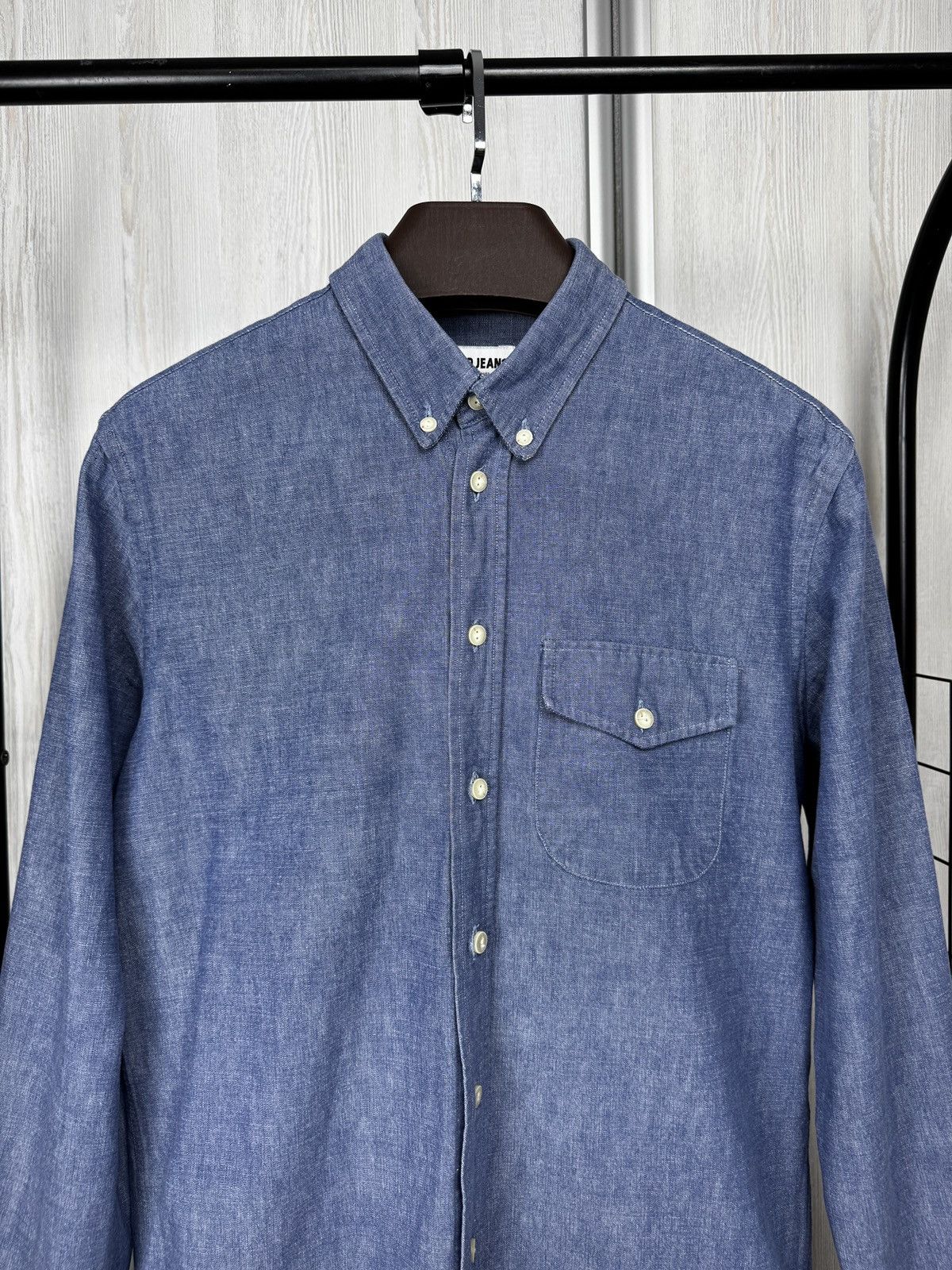 Livid LIVID JEANS – RAGNAR JAPAN Blue SELVAGE BUTTON UP Shirt Size US M / EU 48-50 / 2 - 3 Thumbnail