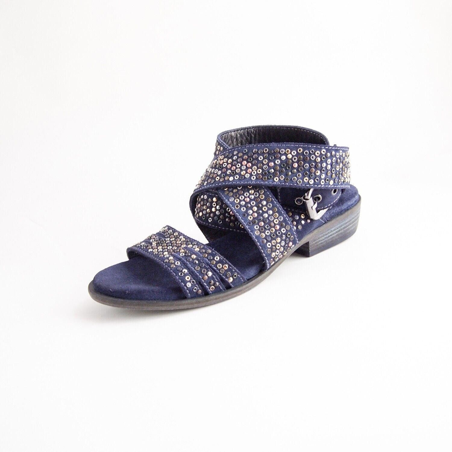 Designer Bryan Blake Strappy Sandals Blue Studded Suede US 8 EU 38 Size US 8 / IT 38 - 1 Thumbnail