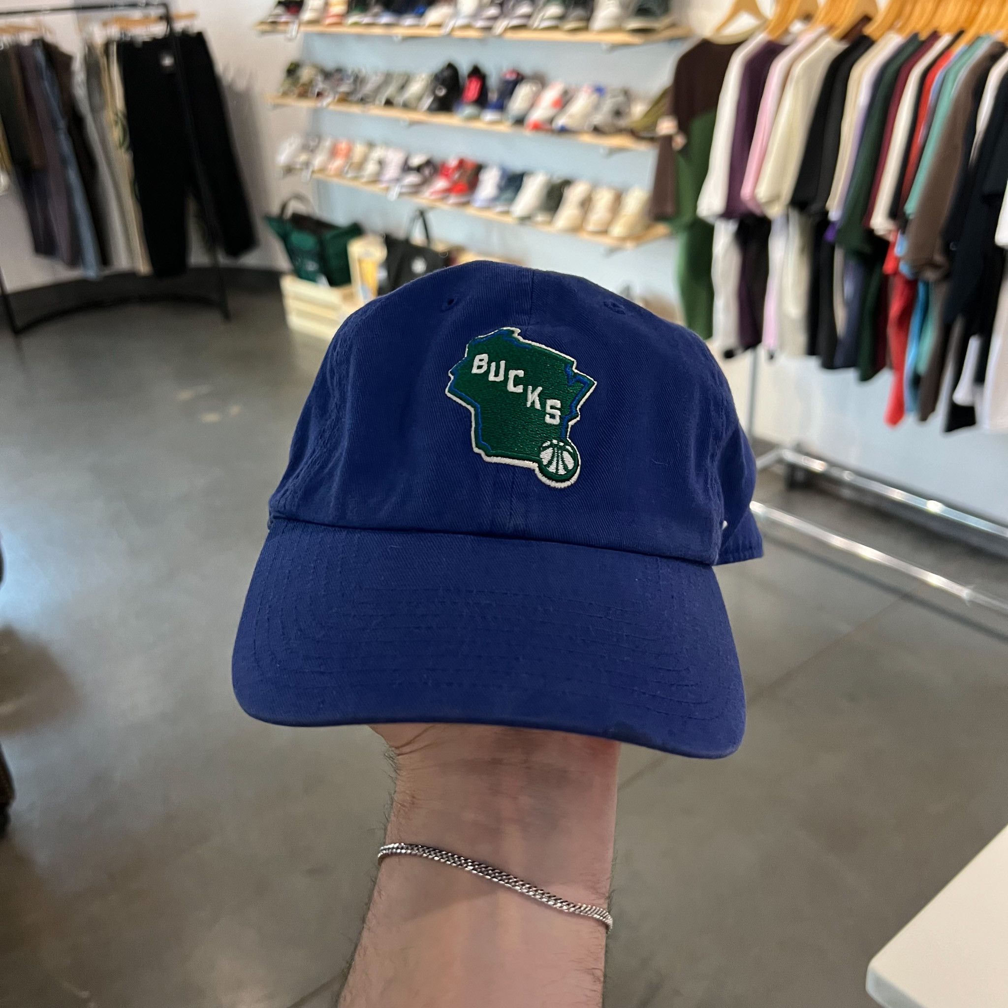 47 Brand × NBA '47 Brand Milwaukee Bucks Clean Up Cap Blue Size ONE SIZE - 1 Thumbnail