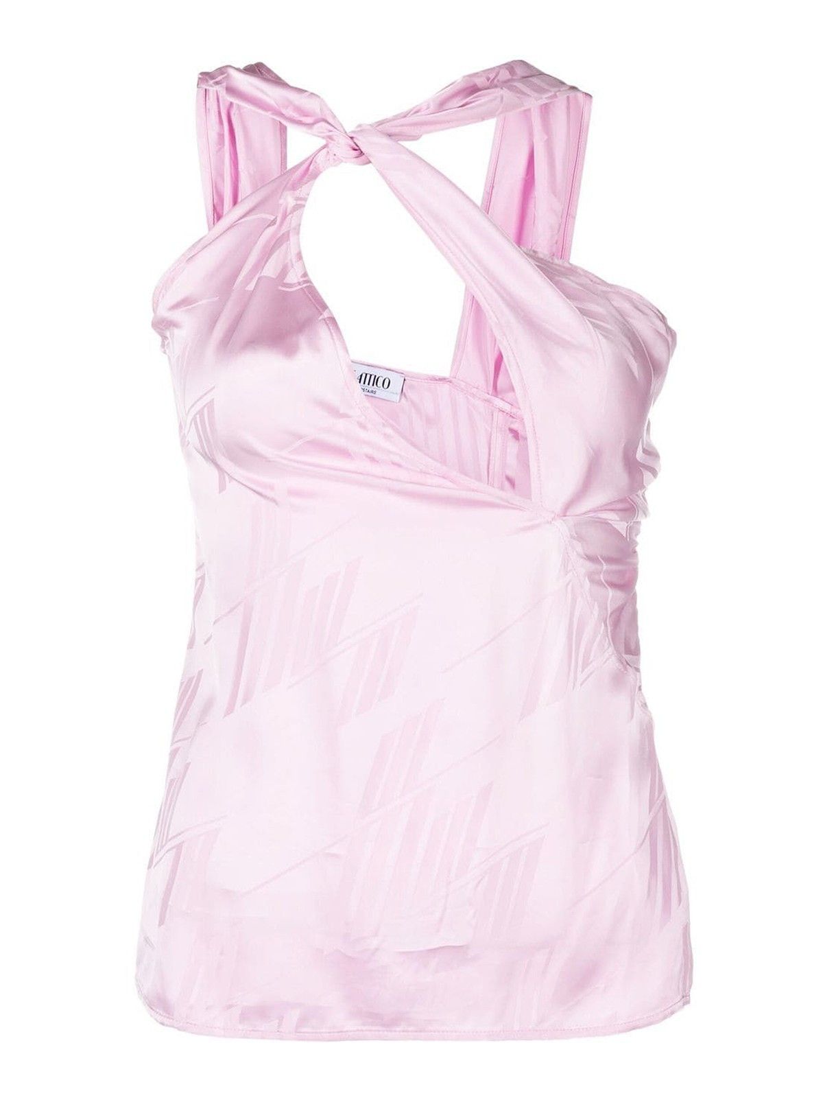The Attico o1mle0426 Sam Crop Top In Pink Size M / US 6-8 / IT 42-44 - 1 Thumbnail