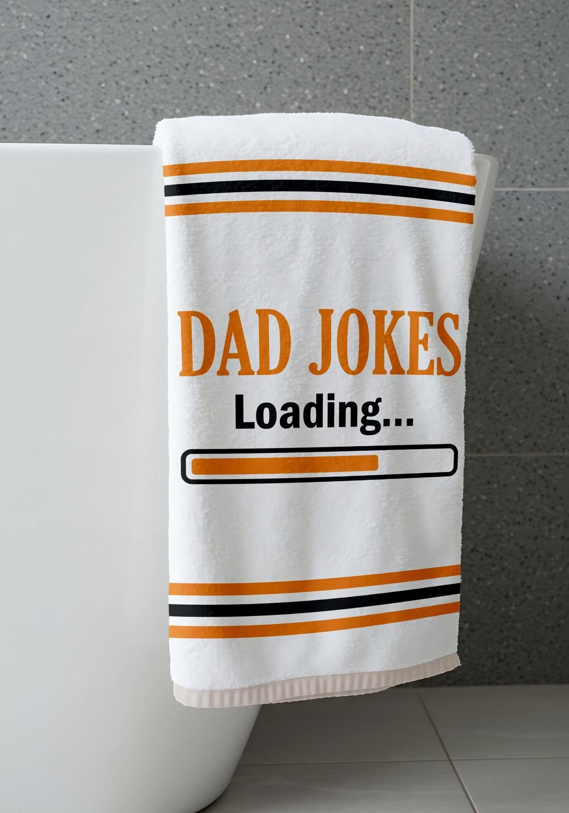 Designer Funny Golf Towels for Dads - 'Dad Jokes Loading...' Size ONE SIZE - 4 Thumbnail