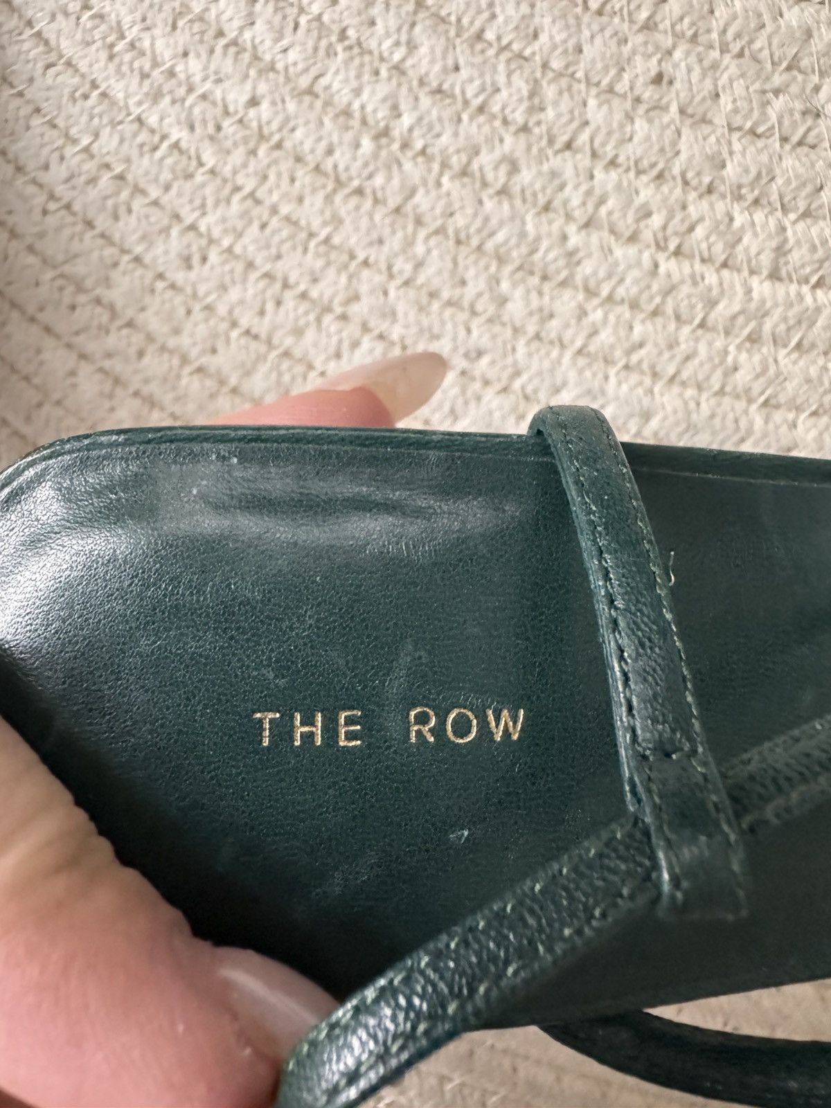 The Row new THE ROW Bare dark forest green minimalist heel sandal 39 Size US 8.5 / IT 38.5 - 5 Thumbnail