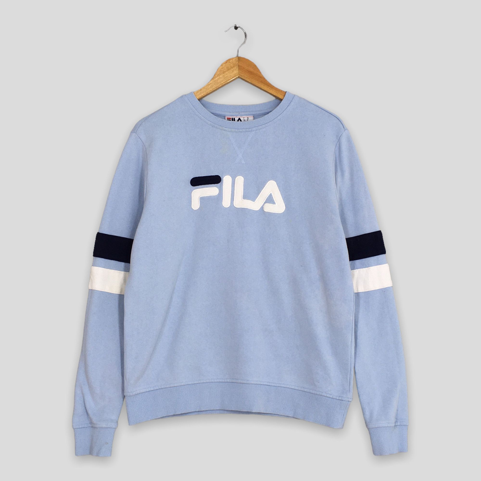 Fila × Vintage Vintage Fila Italia Light Blue Sweatshirt Medium Size US M / EU 48-50 / 2 - 1 Thumbnail