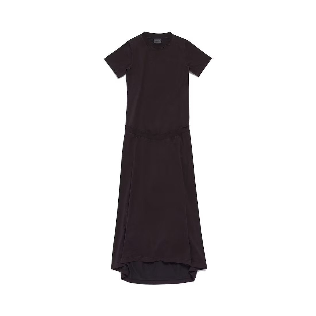 Balenciaga o1mt1gz0125 Patched T-Shirt Dress in Black Size L / US 10 / IT 46 - 1 Thumbnail