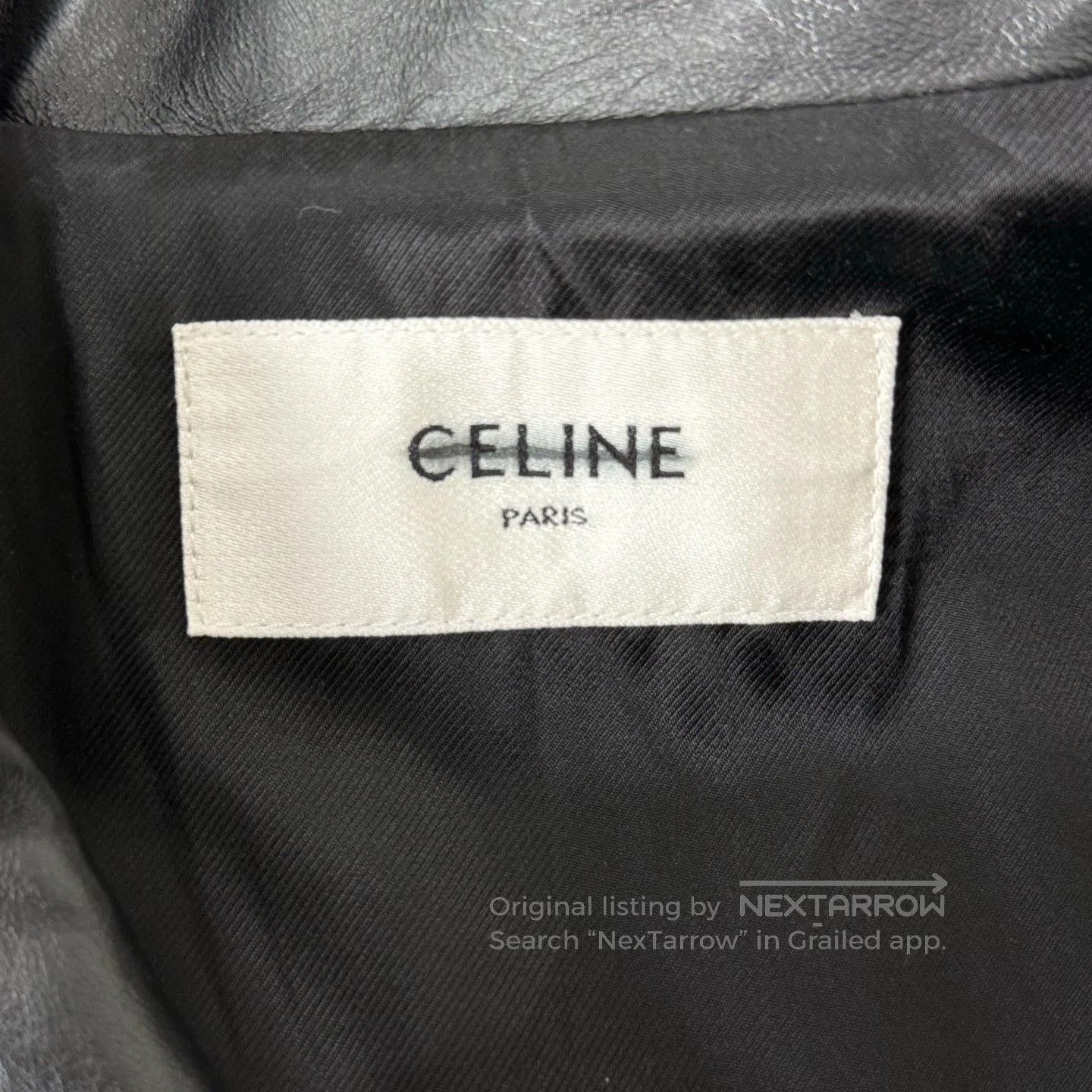 Celine CELINE SS23 Solid Zip Trapezoid Collar Leather Jacket. Size XS / US 0-2 / IT 36-38 - 4 Thumbnail