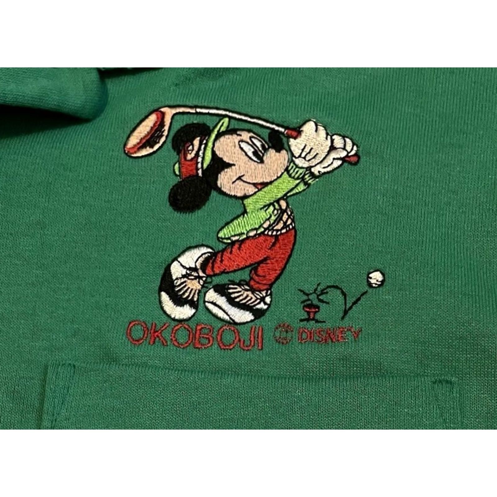 Disney VINTAGE Disney Mickey Mouse Polo Shirt XL Green Cartoon TV Disneyland Mens Size US XL / EU 56 / 4 - 2 Thumbnail