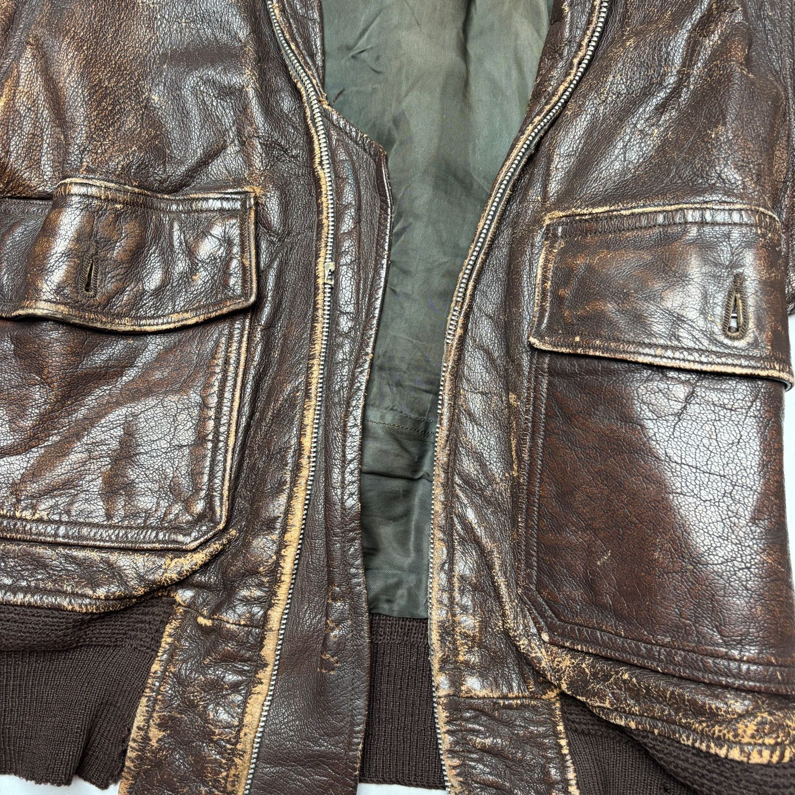 Vintage Vintage 50s USN G-1 Leather Flight Jacket L.W. Foste Size US M / EU 48-50 / 2 - 6 Thumbnail
