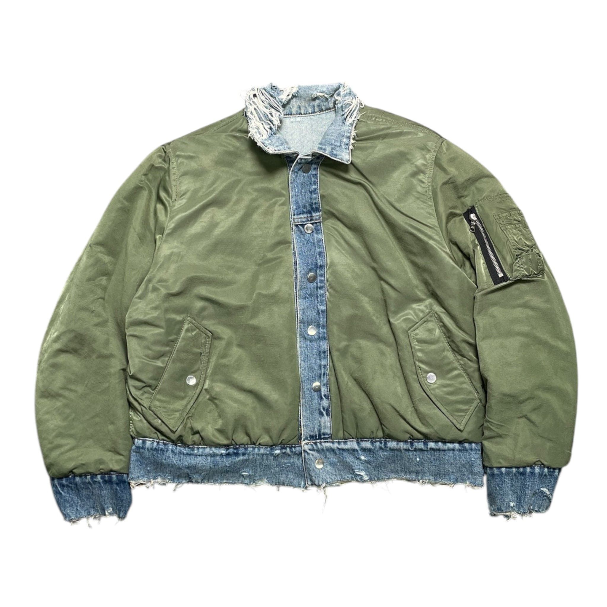 Amiri Amiri Reverse Trucker Bomber Jacket Indigo Green Size US XL / EU 56 / 4 - 1 Thumbnail