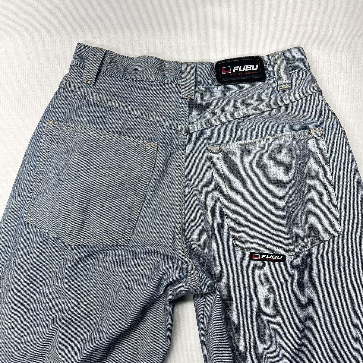 Fubu × Vintage Fubu Jeans 32X34 Baggy Straight Reverse Blue 90s Y2K Size US 32 / EU 48 - 15 Thumbnail