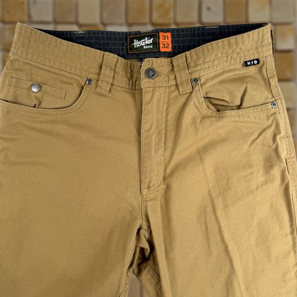 Howler Brothers Howler Brothers Pants Mens 30x31 Brown Frontside 5 Pocket Cordura Stretch Canvas Pants Regular Straight Brown 5-Pocket Frontside 30 Mens Size US 30 / EU 46 - 1 Thumbnail