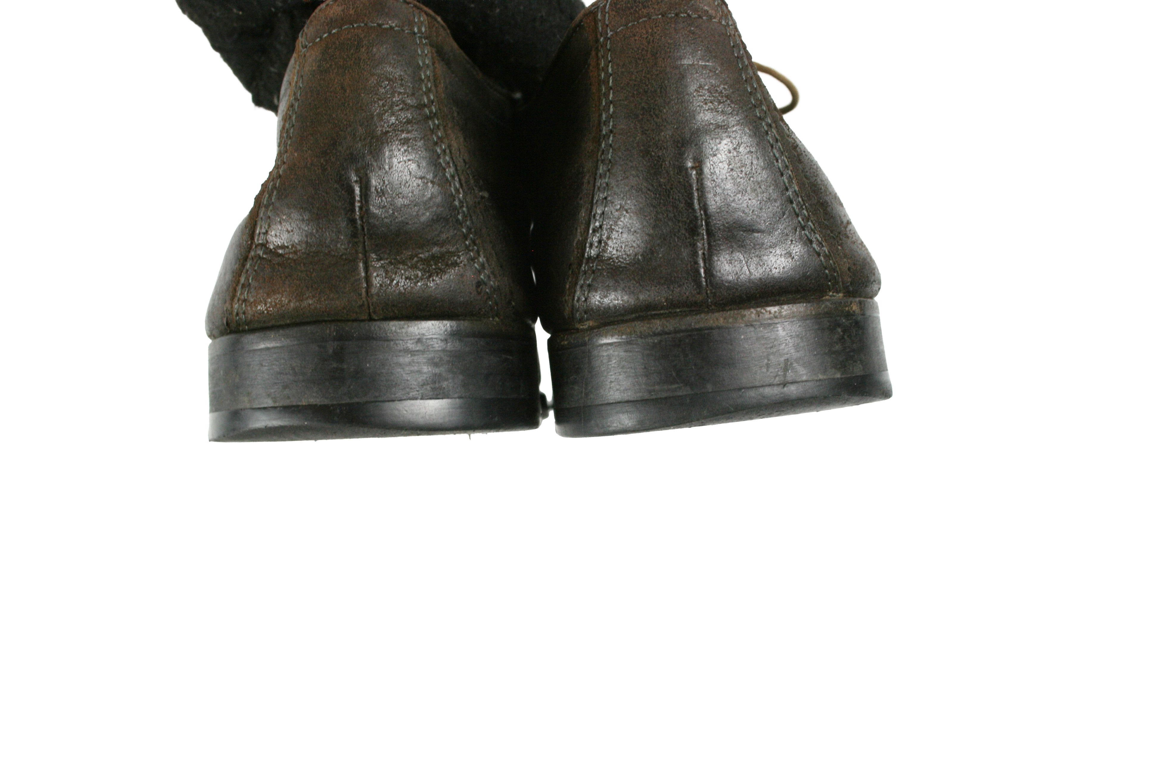 Hugo Boss 00S Avant Garde Perforated Leather Derby Vintage Size US 12 / EU 45 - 11 Thumbnail