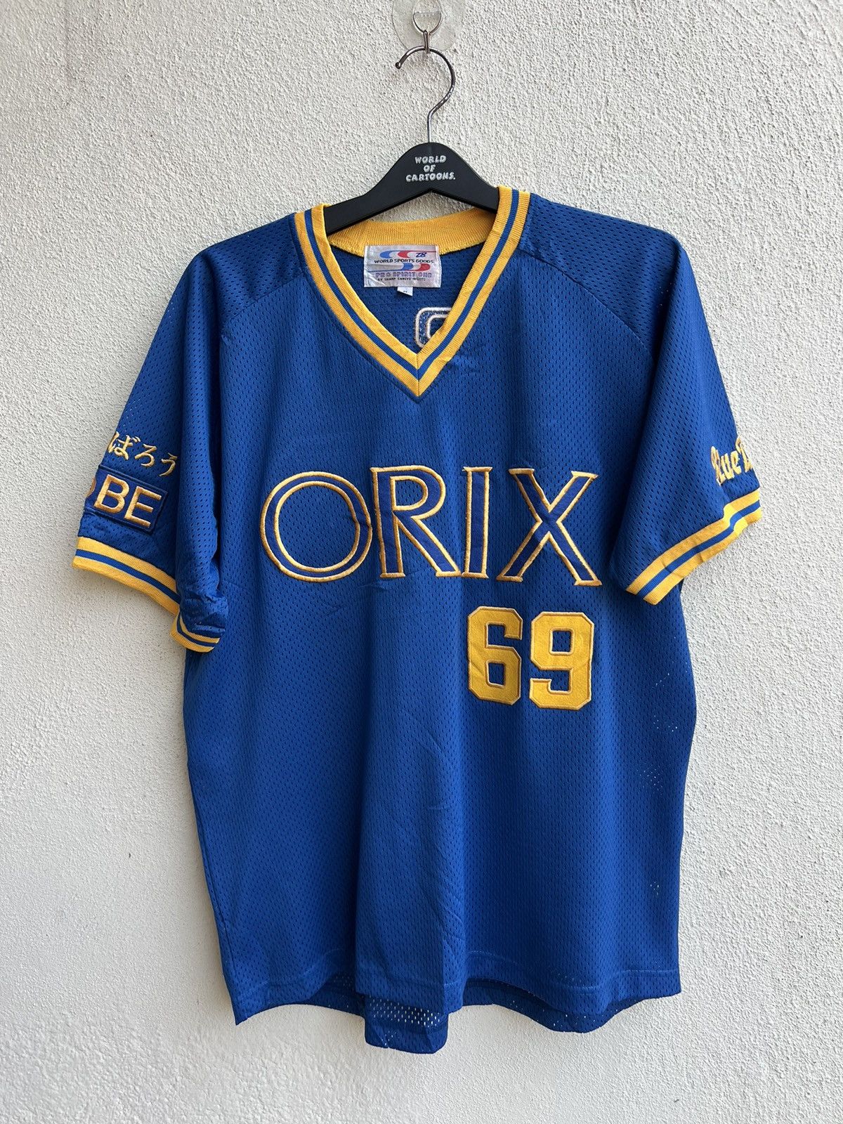 MLB Vintage Orix Blue Wave ARAI #69 Mesh Baseball Jersey Size US L / EU 52-54 / 3 - 19 Thumbnail