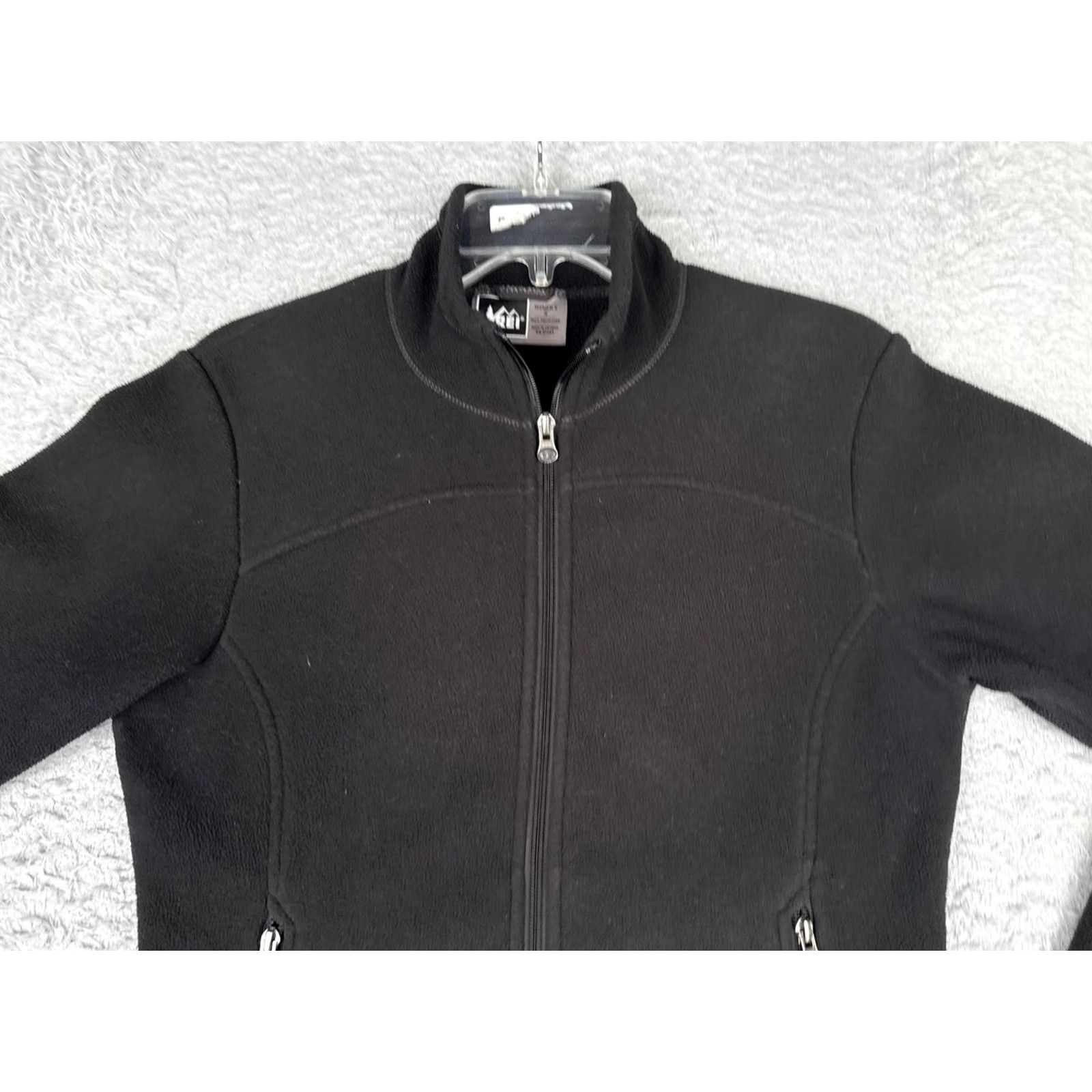 Vintage REI Womens Small Black Full Zip Fleece Jacket Pockets Hiking Outdoor Size S / US 4 / IT 40 - 4 Thumbnail