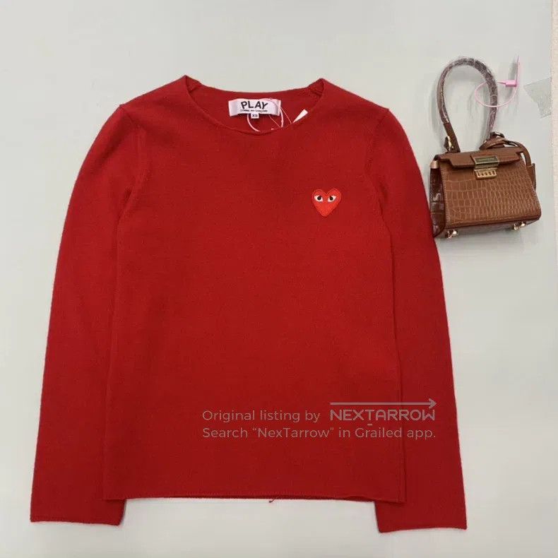 Comme des Garcons Comme Des Garcons Red heart sweater with red heart embroid Size XS / US 0-2 / IT 36-38 - 1 Thumbnail