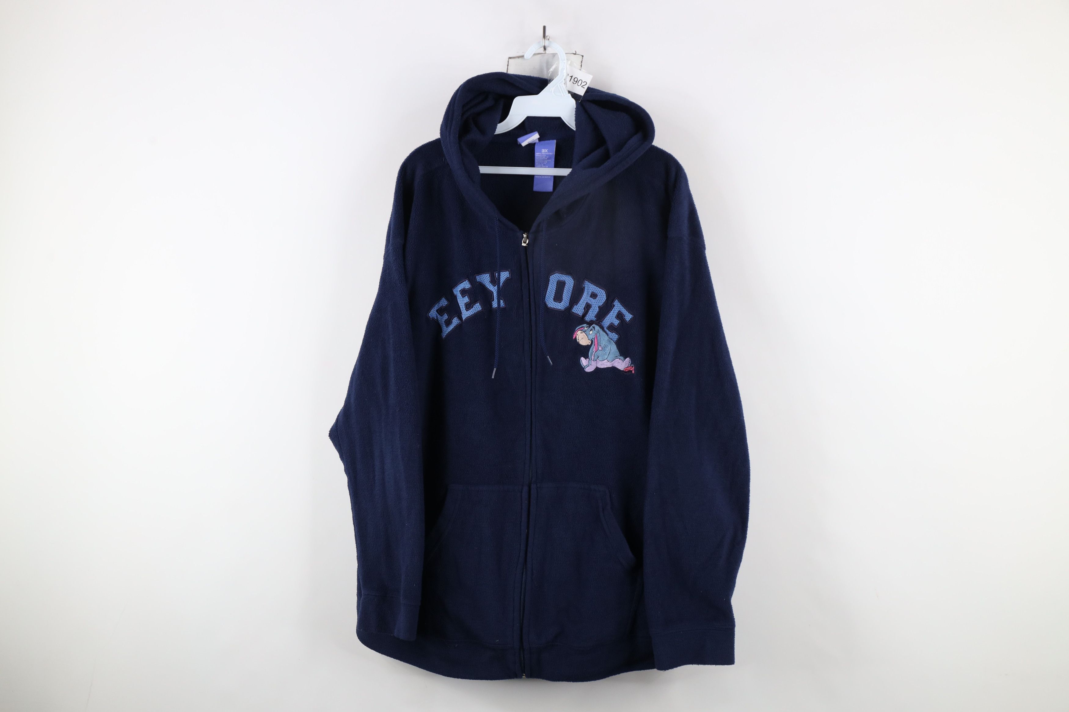 Disney × Vintage Vintage 90s Disney Winnie the Pooh Eeyore Fleece Hoodie Size 3XL / US 20-22 - 1 Thumbnail