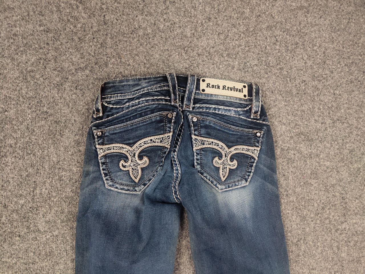 Rock Revival Vintage Rock Revival Adele logo Y2K Style Faded denim Jeans Size 27" / US 4 / IT 40 - 7 Thumbnail