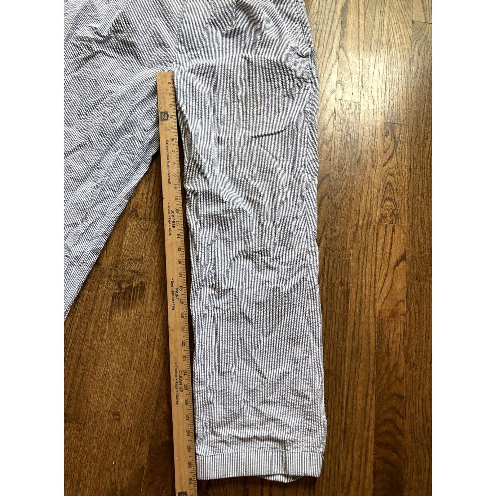 Brooks Brothers Brooks Brothers Pants Mens 40 Blue Seersucker Size 40x32 fits 38x31 Elliot Cotton Size US 40 / EU 56 - 4 Thumbnail