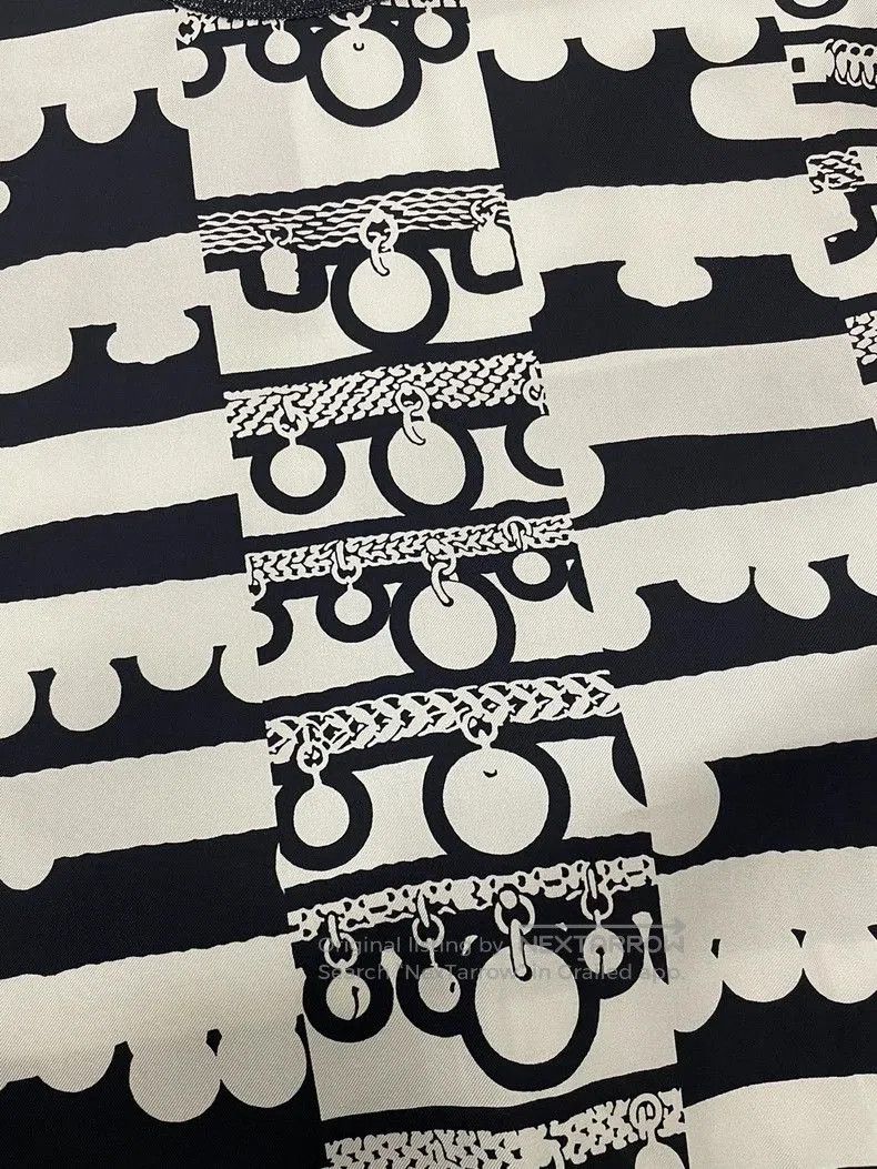 Hermes Hermes Black White Gray Colorblock Print Knitwear. Size US M / EU 48-50 / 2 - 2 Thumbnail