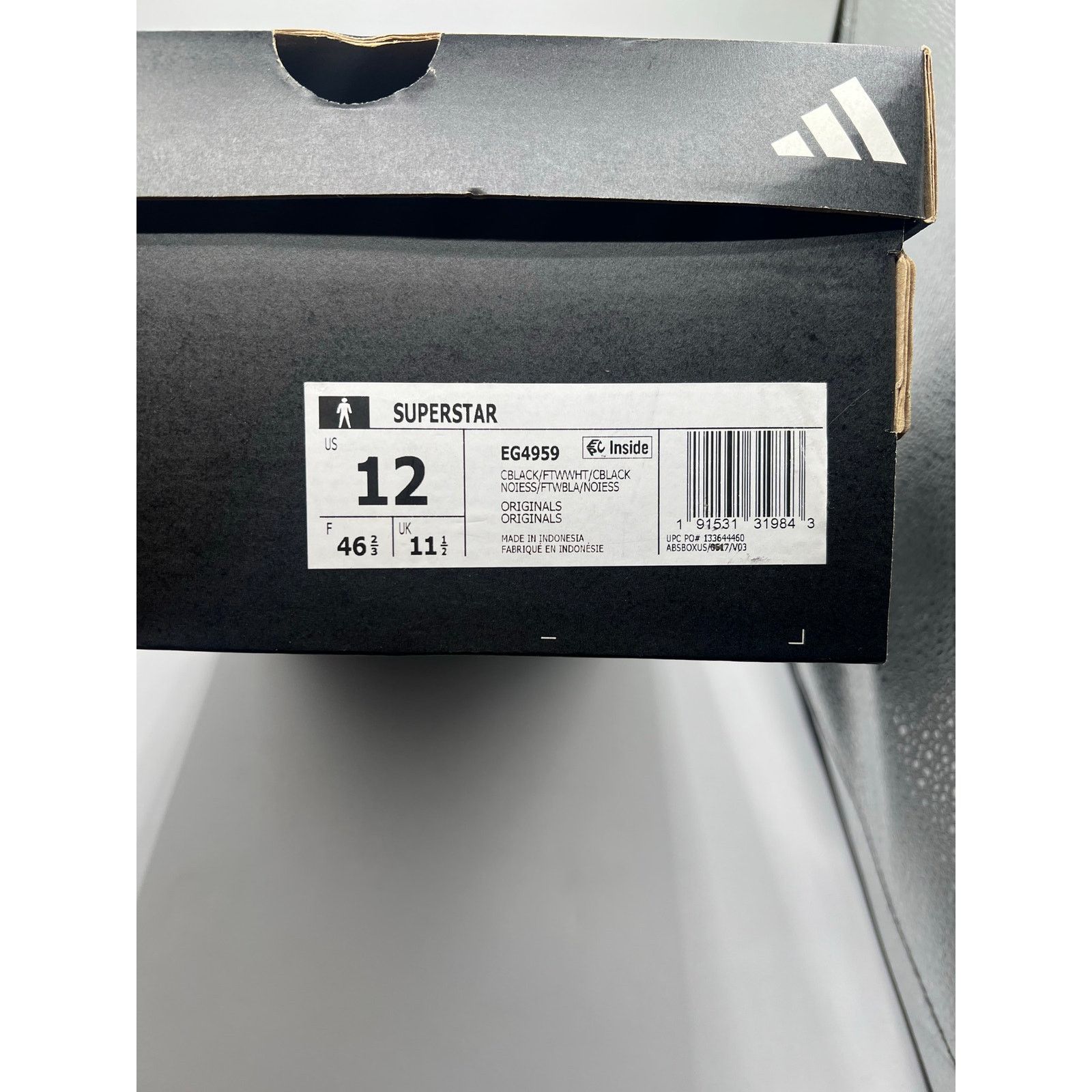 Adidas Adidas Superstar “Core Black White” size 12 men’s Size US 12 / EU 45 - 7 Thumbnail