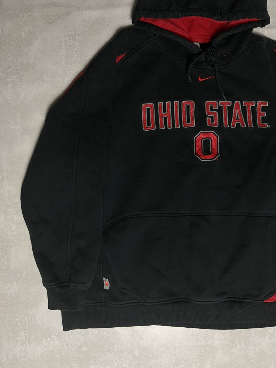 Nike × Vintage Ohio State Nike Center Swoosh Hoodie Size US L / EU 52-54 / 3 - 3 Thumbnail