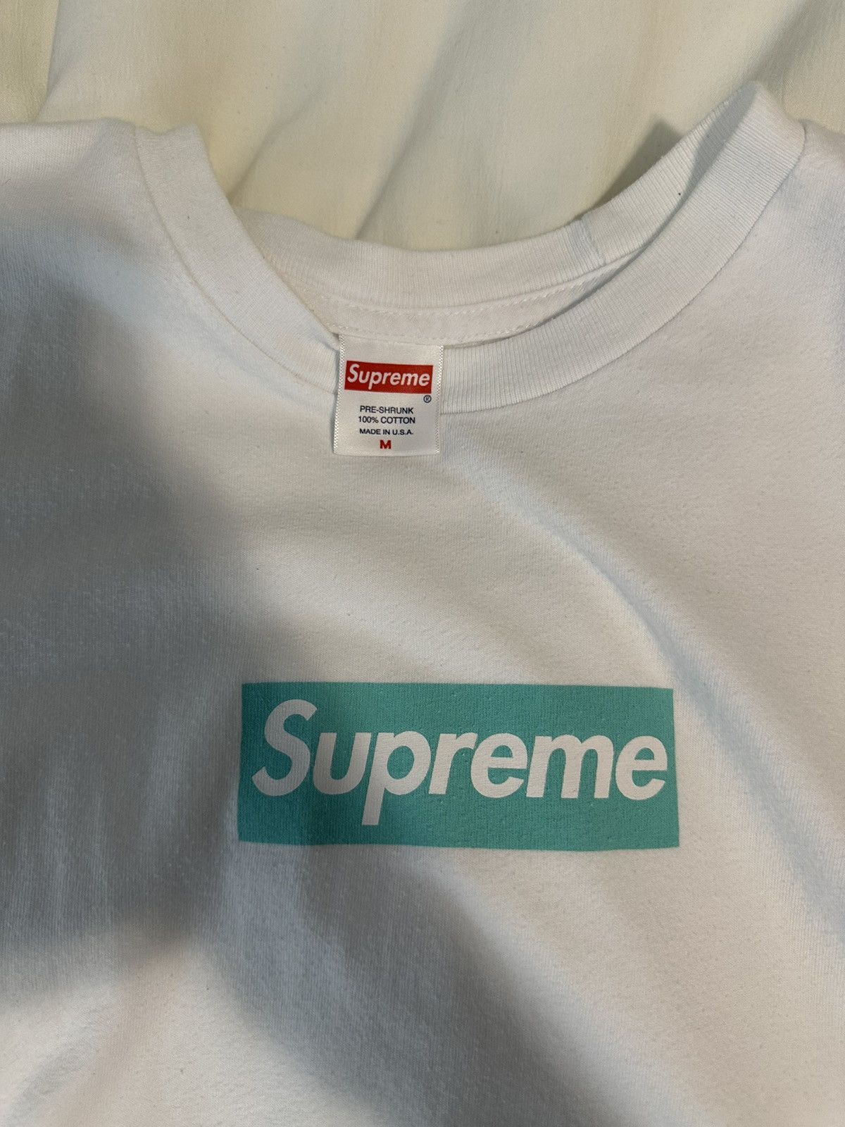 Supreme × Tiffany & Co. Supreme x Tiffany Box Logo Tee - Medium | Grailed