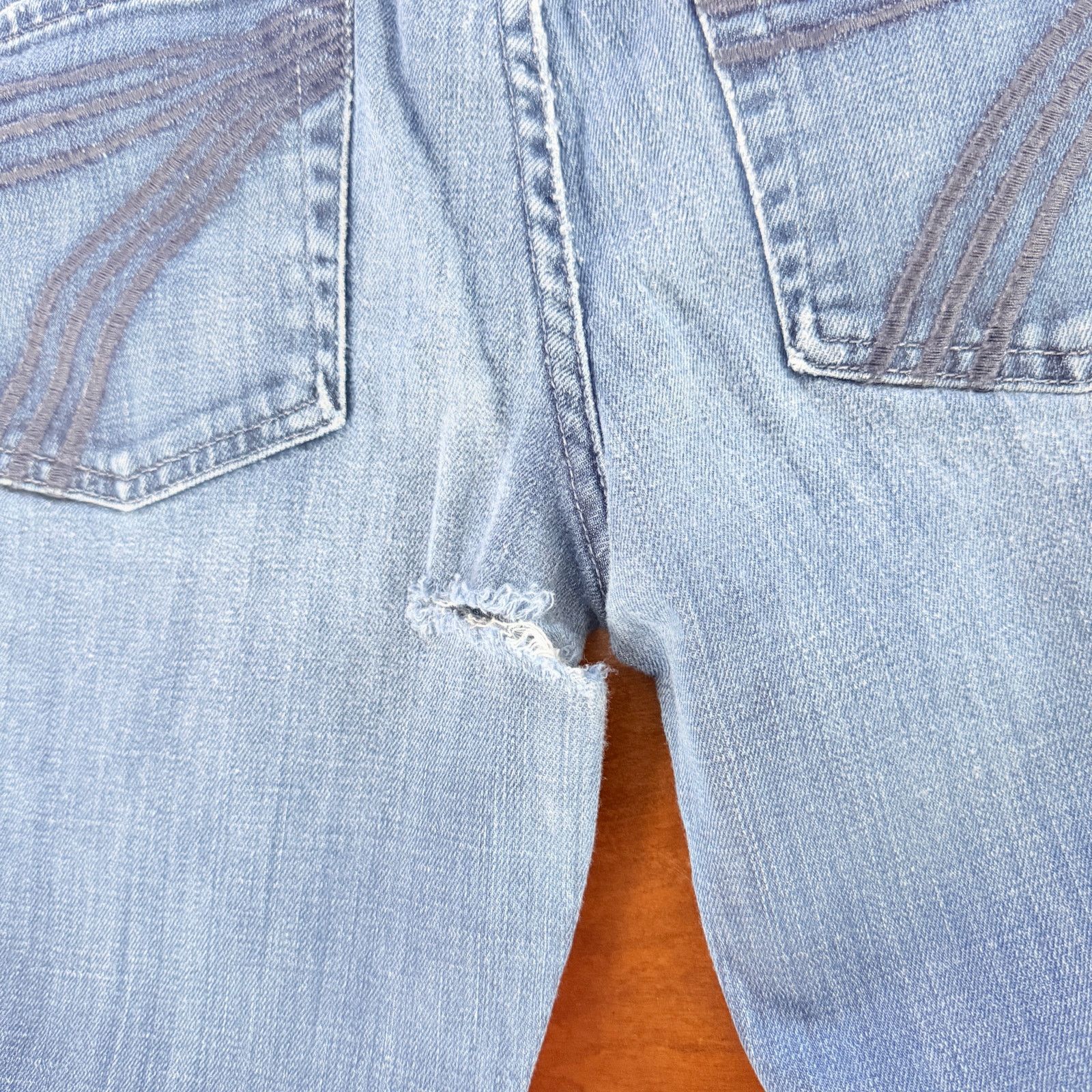 Other 7 For All Mankind Dojo Flare Blue Jeans Size 29 Size 30" / US 8 / IT 44 - 2 Thumbnail