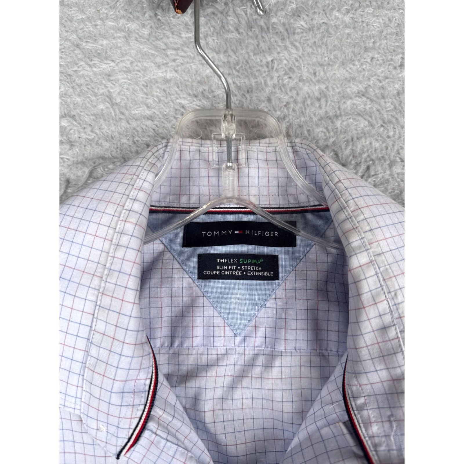 Tommy Hilfiger Tommy Hilfiger Shirt Men 15 Blue Plaid Long Sleeve Slim Fit Button-Up Casual Size US M / EU 48-50 / 2 - 6 Thumbnail