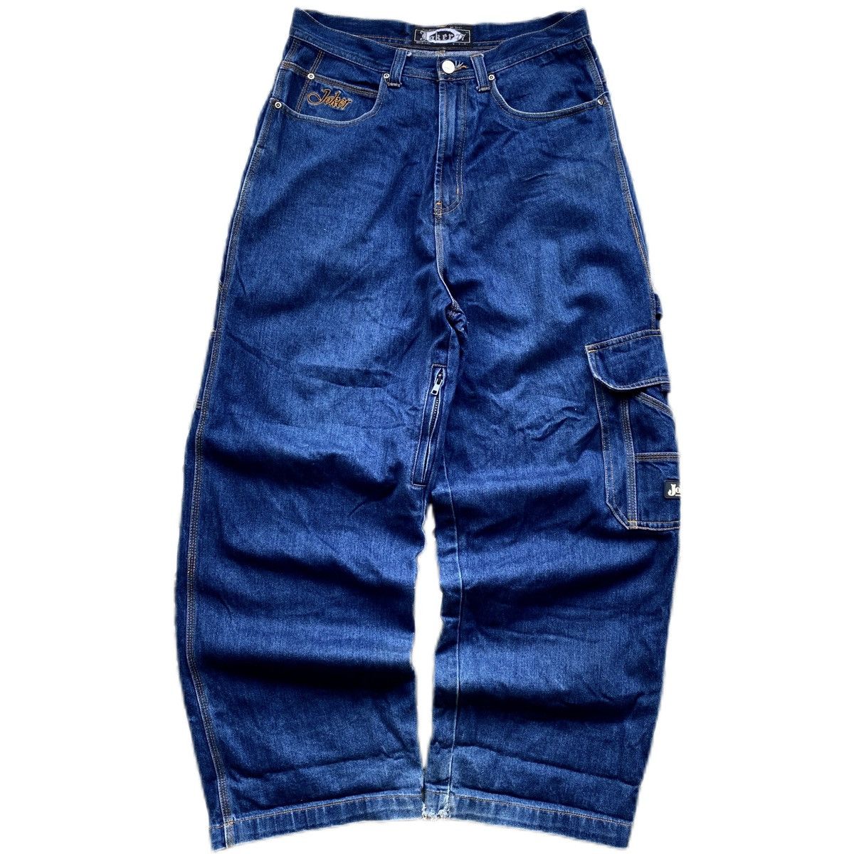 JNCO 🔥Vintage Joker77 Carpenter Blue Baggy Jeans🔥 Size US 34 / EU 50 - 7 Thumbnail