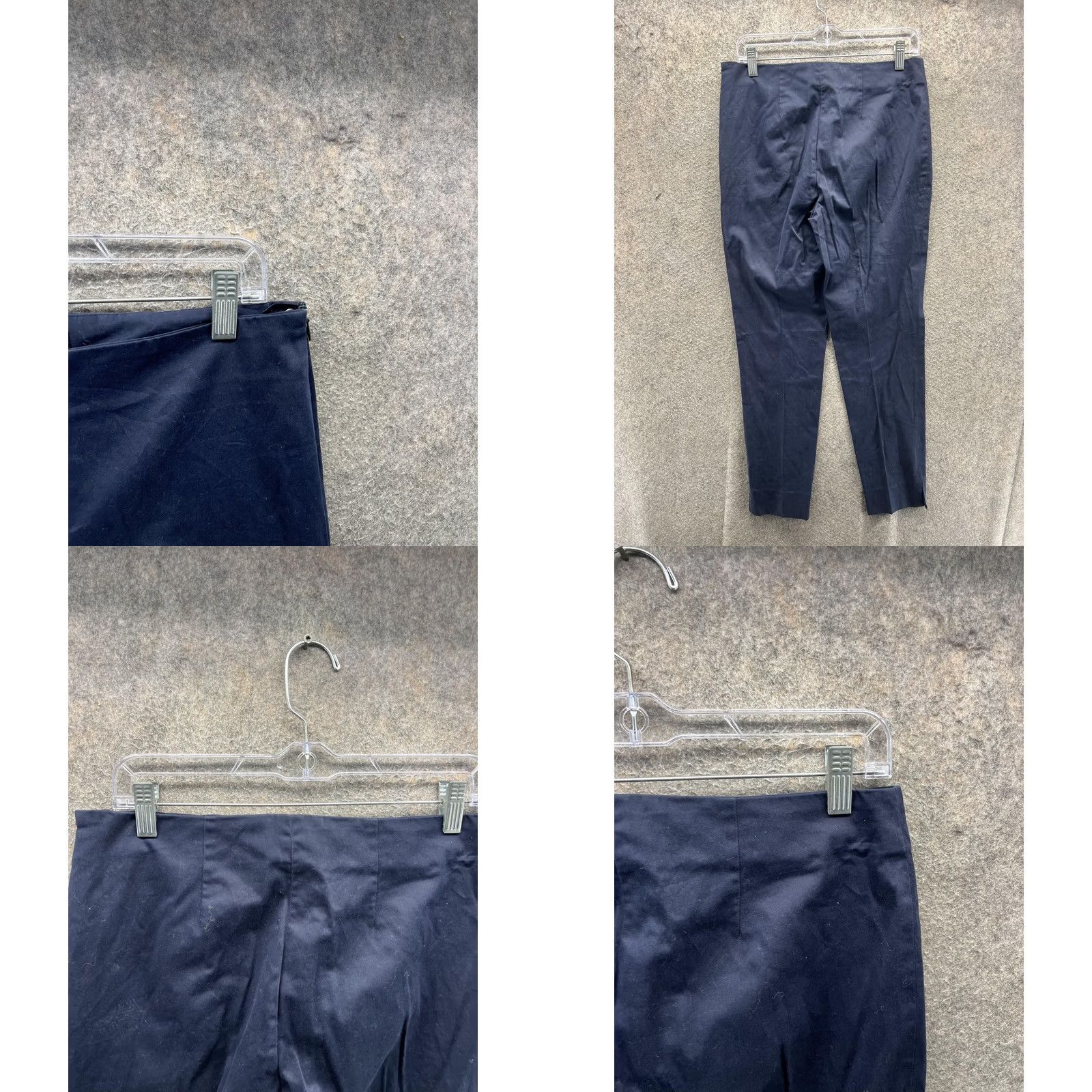 Zara Zara Basic Pants Womens 4 Blue Twill Ankle Slim Stretch Work Casual Trousers Size 27" / US 4 / IT 40 - 8 Thumbnail