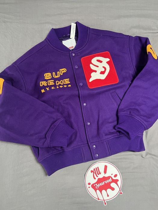 Supreme Supreme x CPFM SS23 CPFM Tourist Varsity Jacket Purple