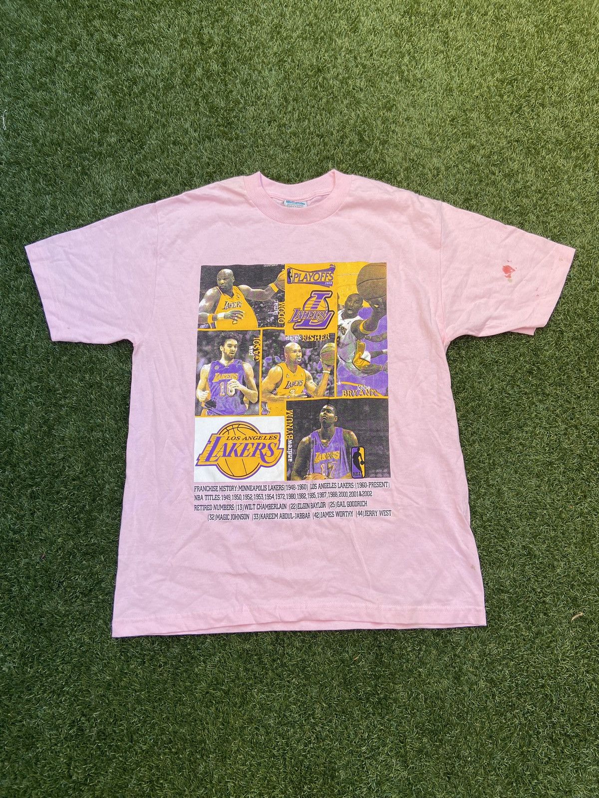 NBA × Vintage VTG ‘08 Los Angeles Lakers Playoffs Pink Tee Size US L / EU 52-54 / 3 - 1 Thumbnail