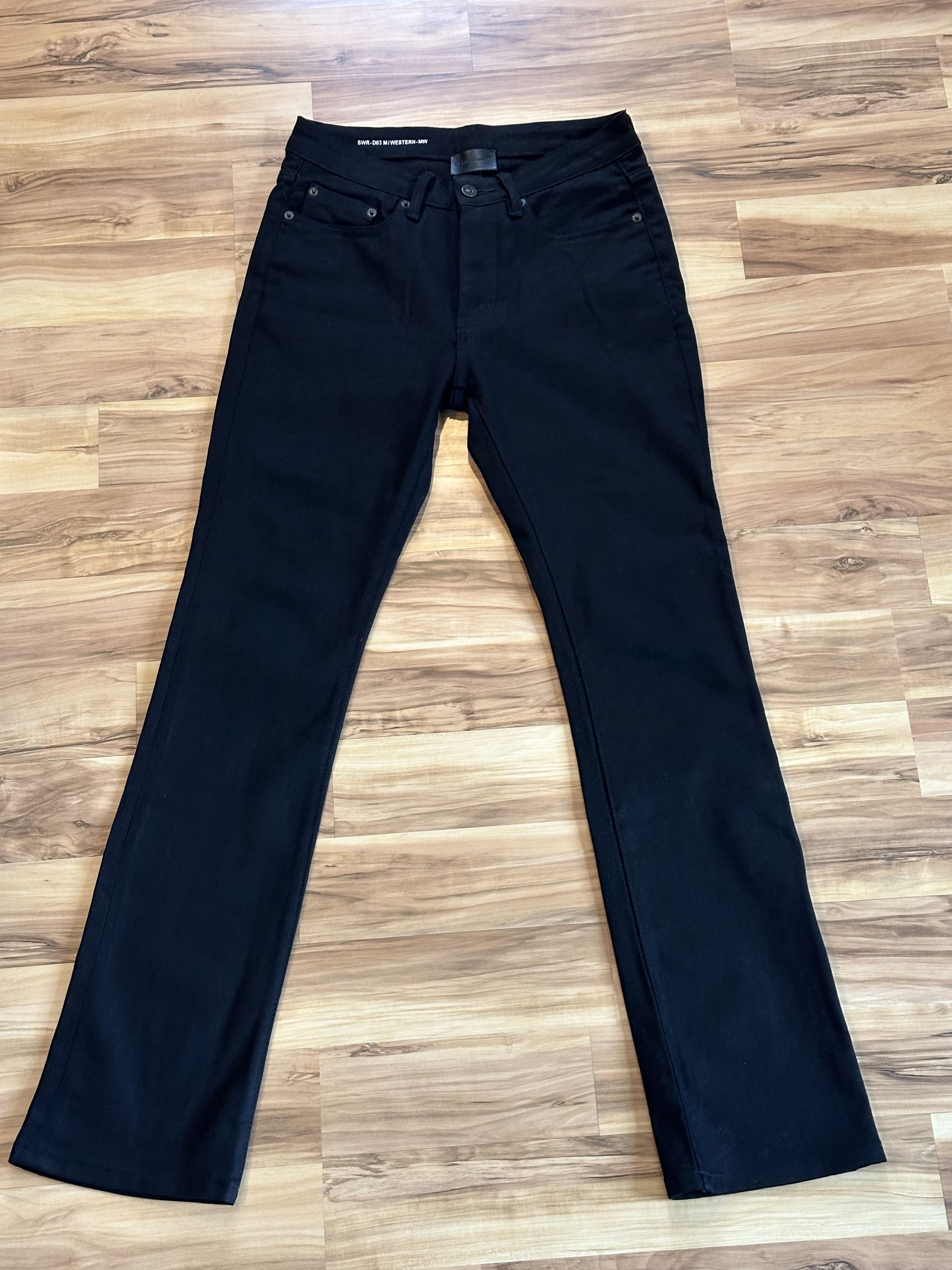 image of Celine Six Week Residency Black Western Denim [Flared], Men's (Size 30)