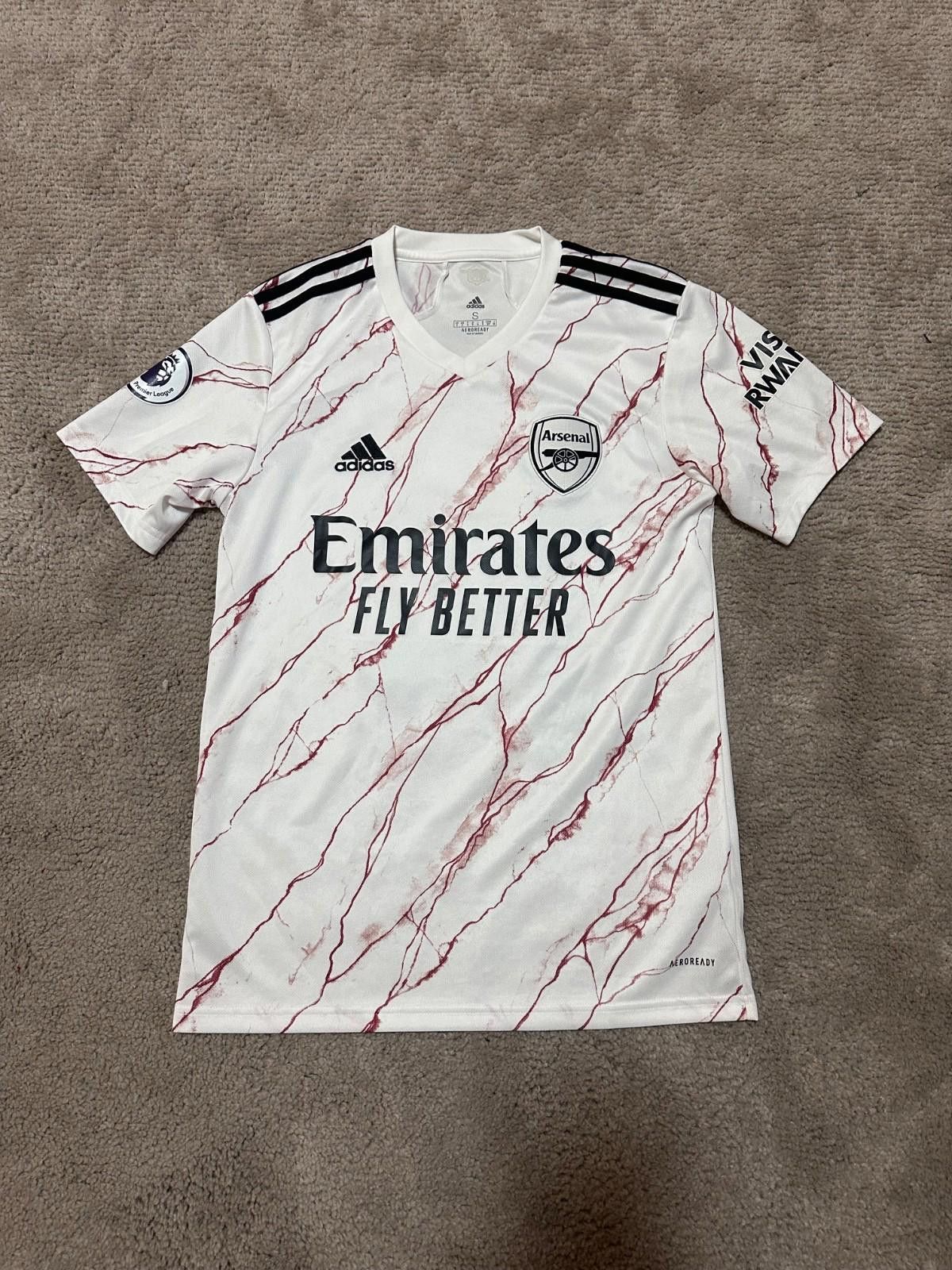Arsenal 2020 2021 #14 Aubameyang Away Football Jersey Shirt
