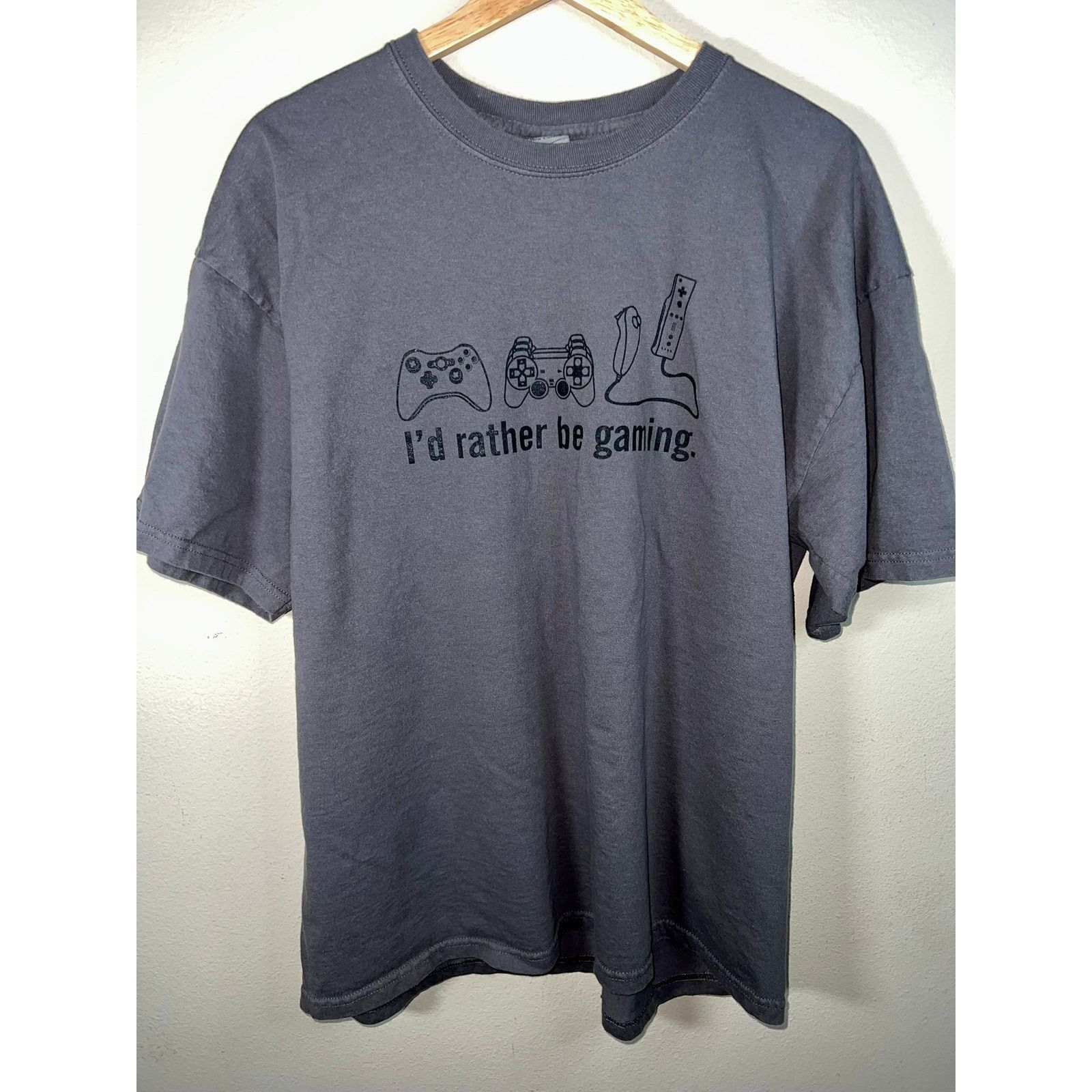 Gildan I’d Rather Be Gaming Xbox PlayStation Wii Controls Size US XL / EU 56 / 4 - 1 Thumbnail
