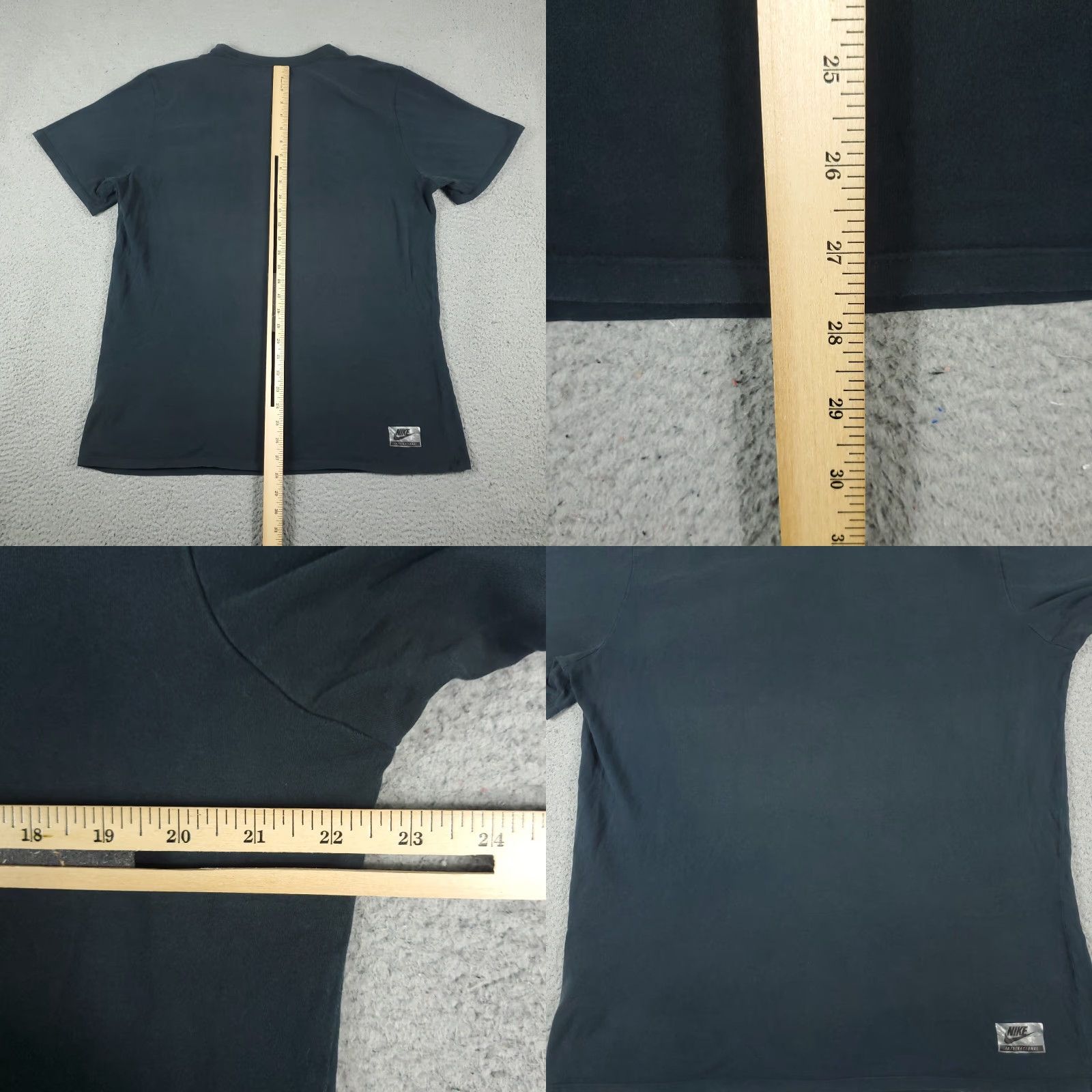 Nike VINTAGE Nike T Shirt Mens XL Black Read Swoosh Short Sleeve Adult Regular Cotton Blend Logo T-Shirt Sports 80s 90s Mens Size US XL / EU 56 / 4 - 8 Thumbnail