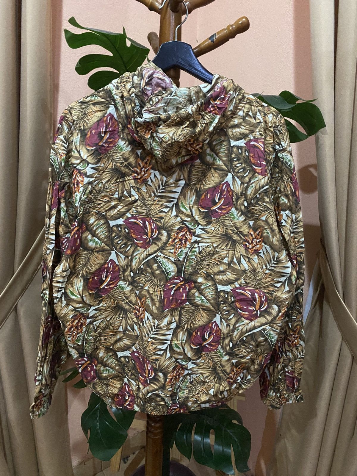 Vintage Vintage City Cat’s Floral Printed Hooded Jacket – 80s Retro Size US M / EU 48-50 / 2 - 5 Thumbnail