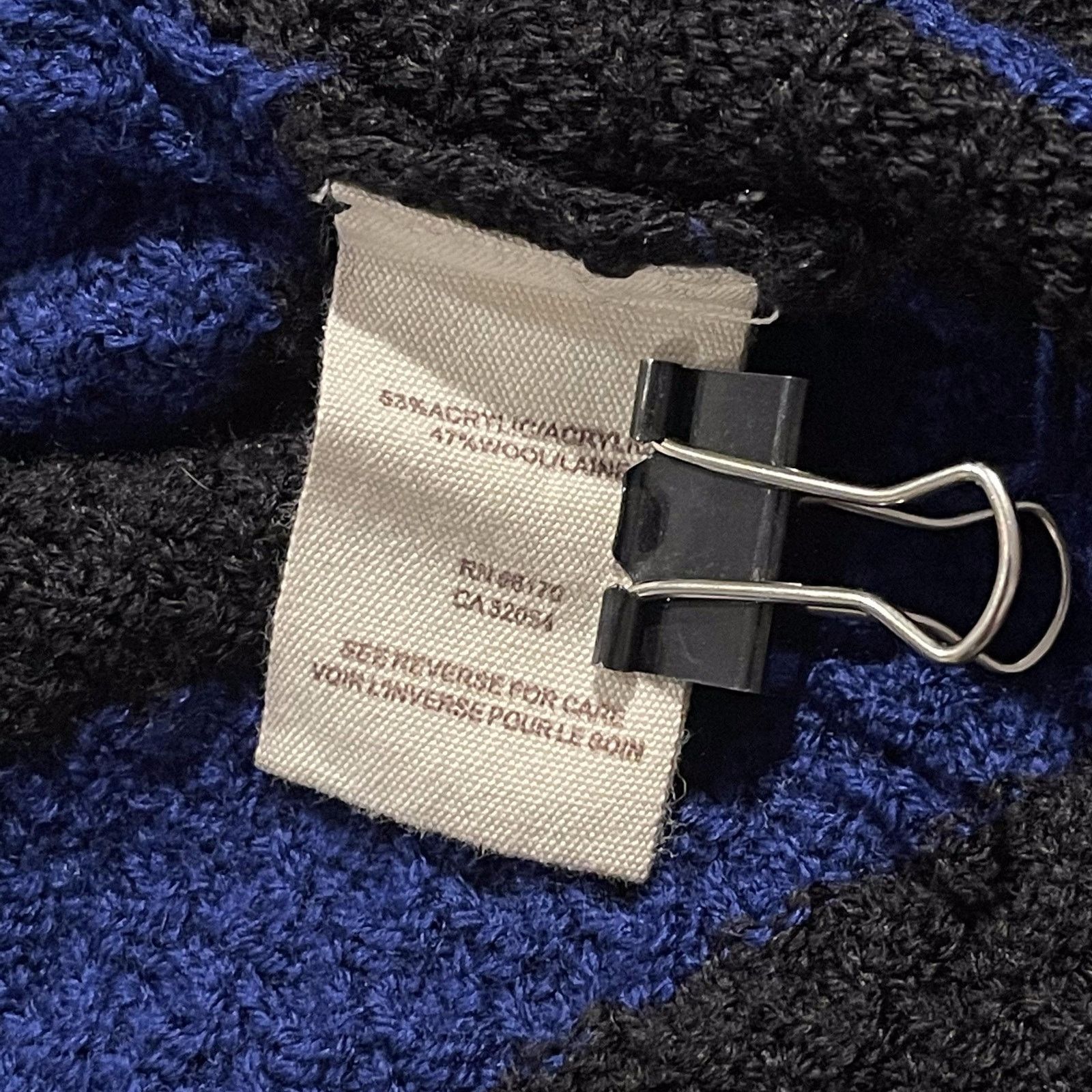 Free People Free People Poncho Sweater Wool Oversized Stripe Blue Small Size S / US 4 / IT 40 - 3 Thumbnail