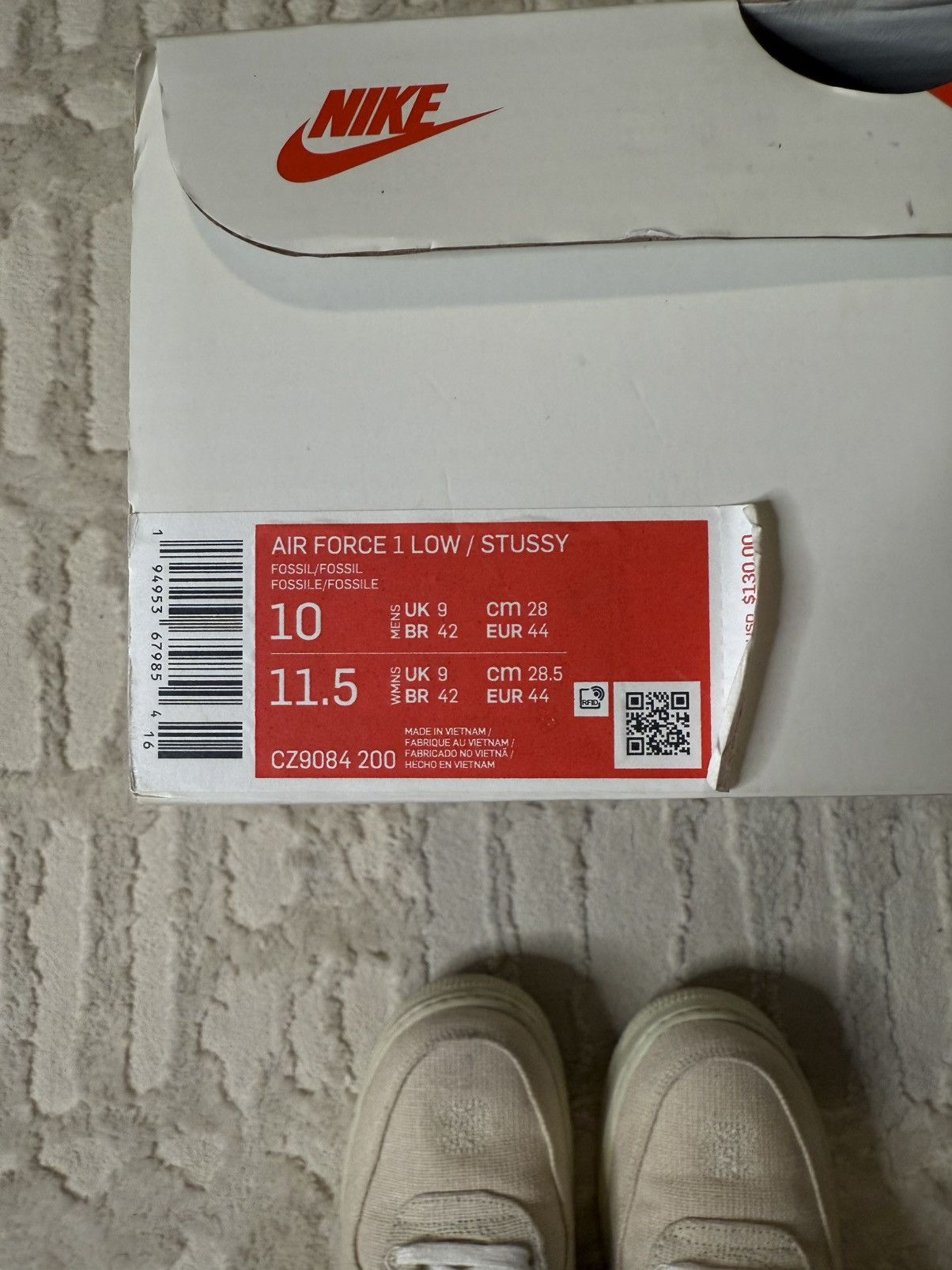Nike × Stussy Stussy x Nike Air Force 1 Low “Fossil” Size US 10 / EU 43 - 12 Thumbnail