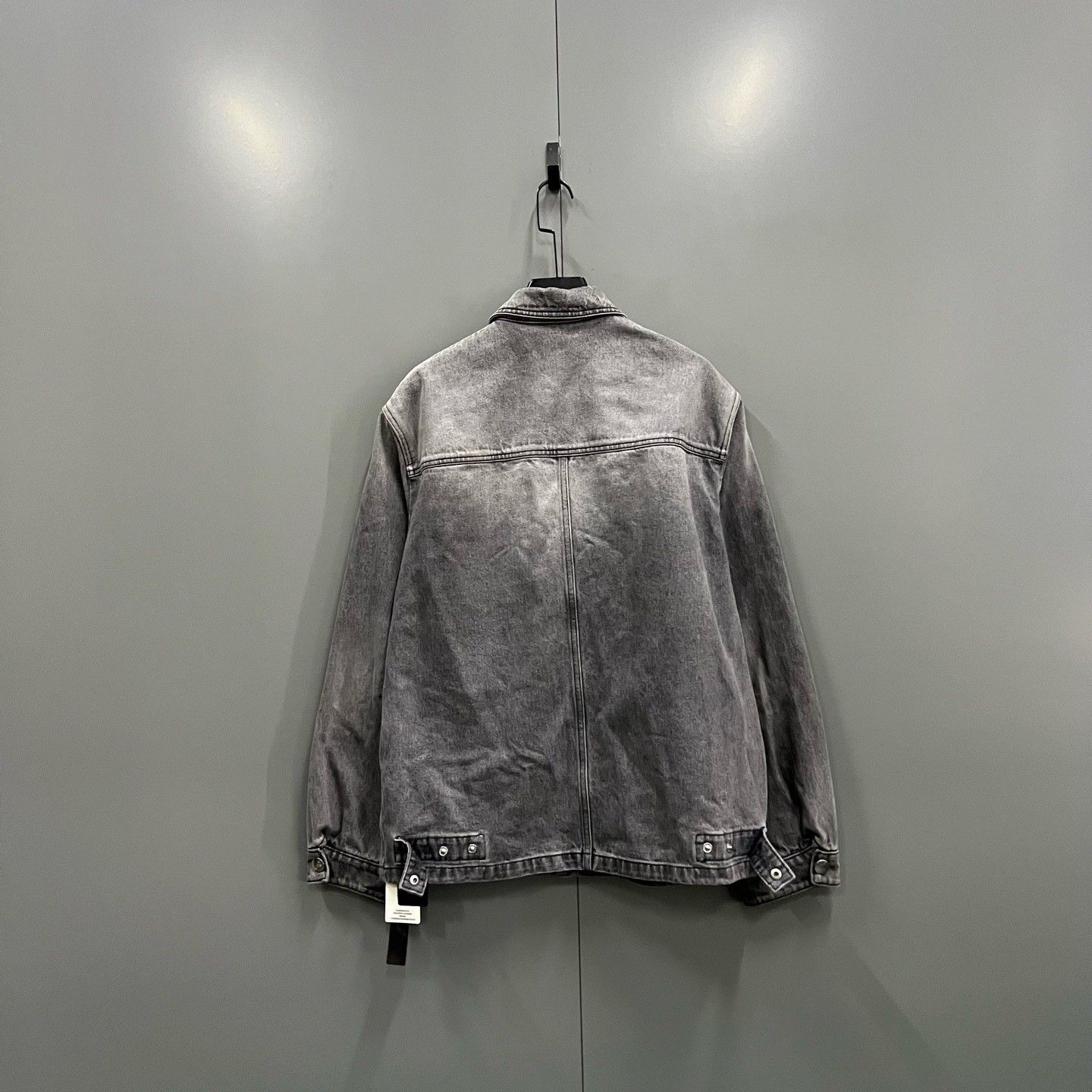 Prada Prada Gray Washed Triangle Logo Denim Shirt Size US M / EU 48-50 / 2 - 2 Thumbnail