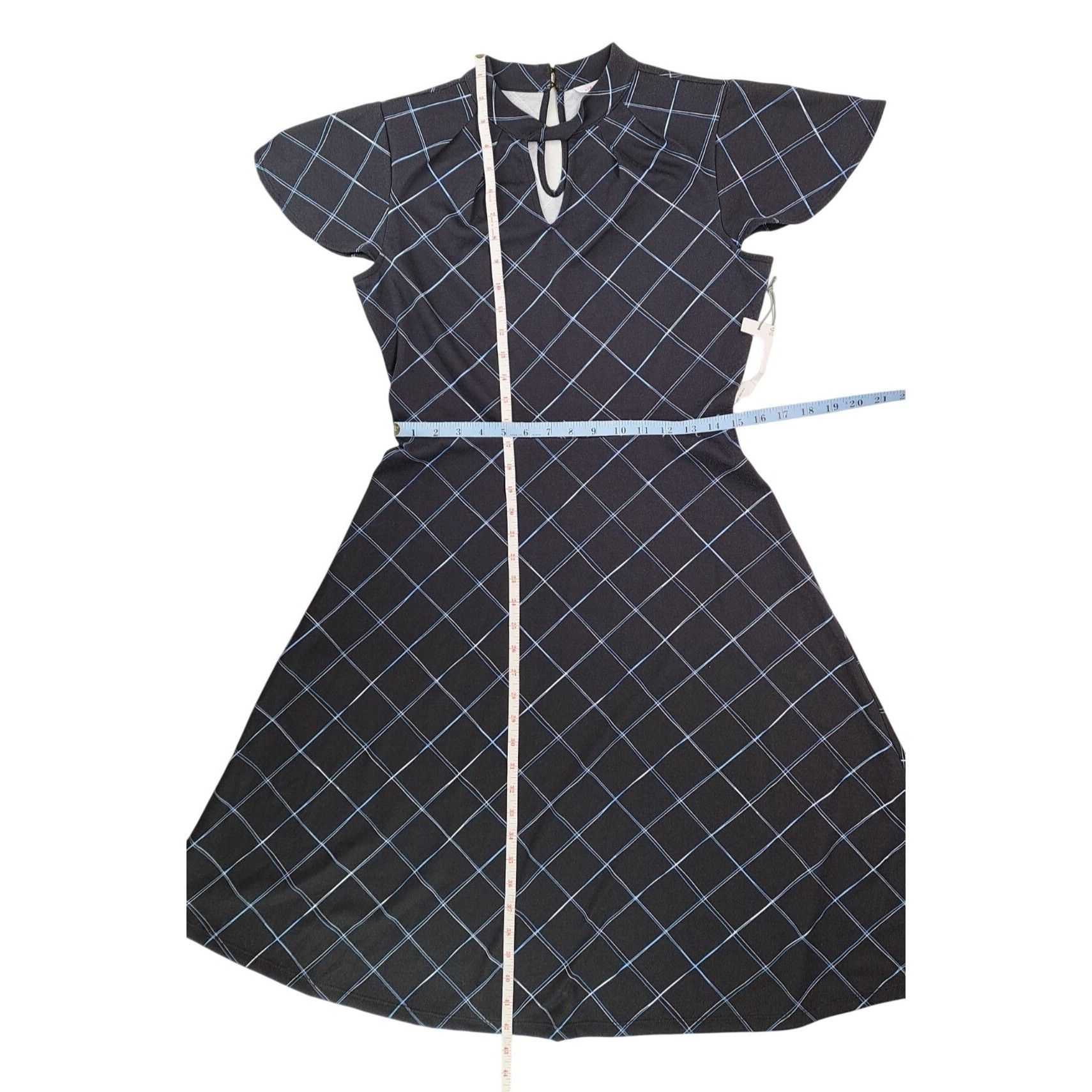 Liz Claiborne Liz Claiborne Black Plaid Square Fit Flare Dress Women Sz 6 Size M / US 6-8 / IT 42-44 - 9 Thumbnail