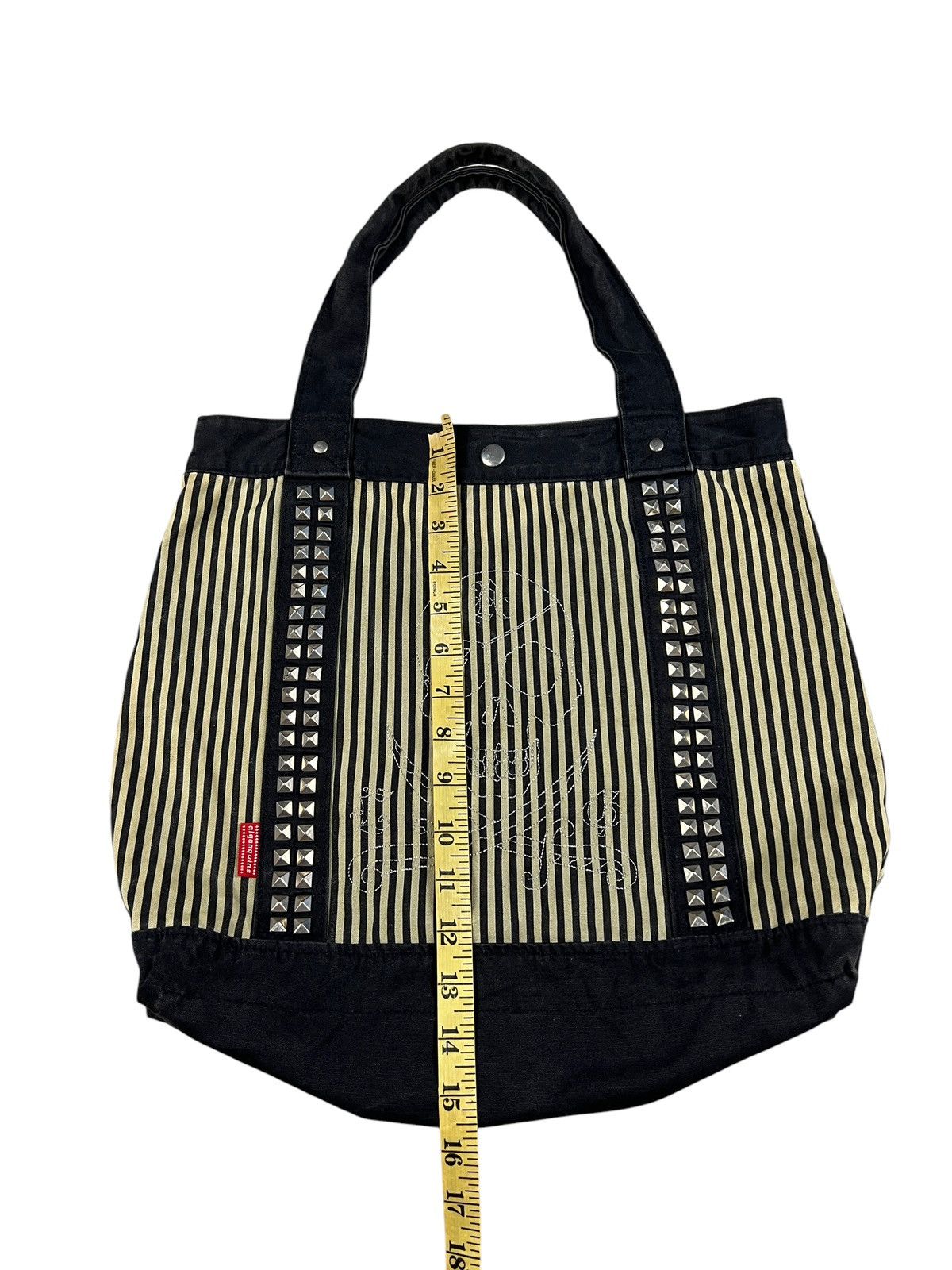 Algonquins Algonquins Studded Skull Embroidery Tote Bag Size ONE SIZE - 15 Thumbnail
