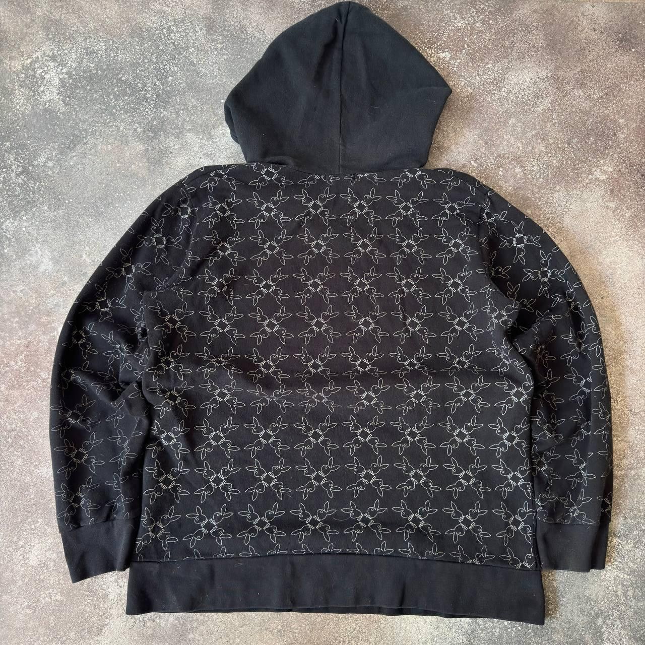 Hysteric Glamour × Japanese Brand × Playboy Y2K Playboy Vintage Iconic Glamour Monogram Logo Hoodie Size L / US 10 / IT 46 - 7 Thumbnail
