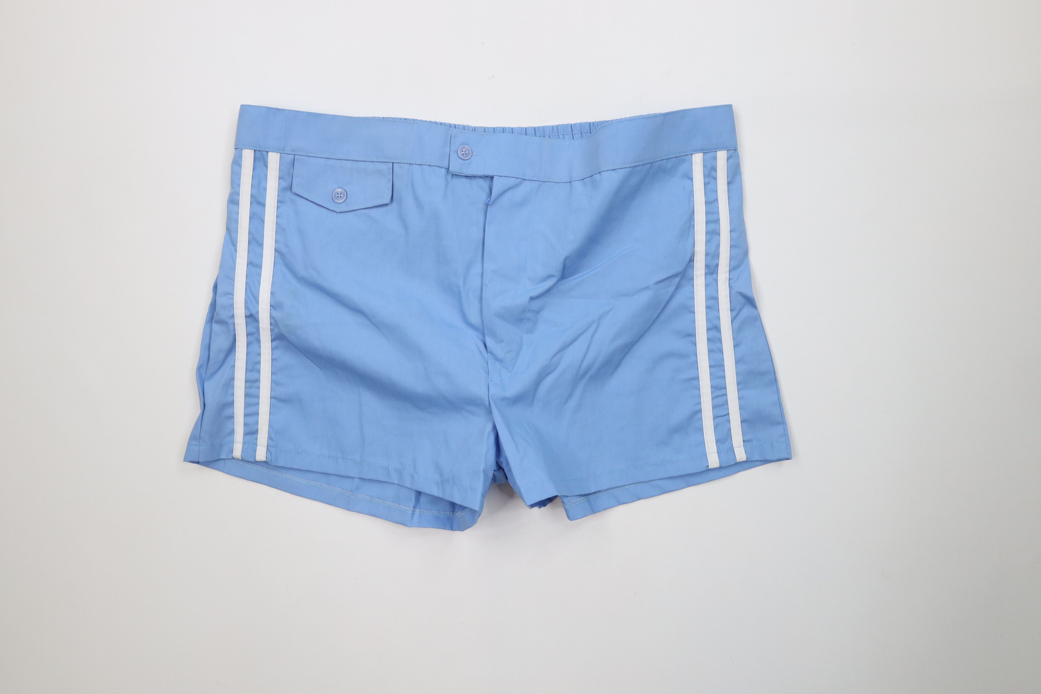 Vintage Deadstock Vintage70s Streetwear Running Tennis Shorts Blue Size US 40 / EU 56 - 1 Thumbnail