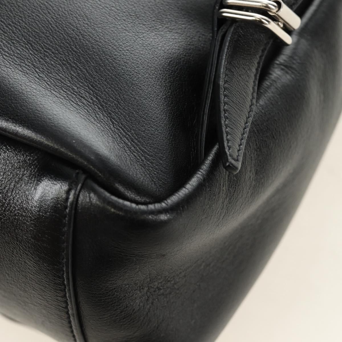 Saint Laurent Paris SAINT LAURENT Backpack Leather Black Silver Auth 185905SM - Size ONE SIZE - 19 Thumbnail